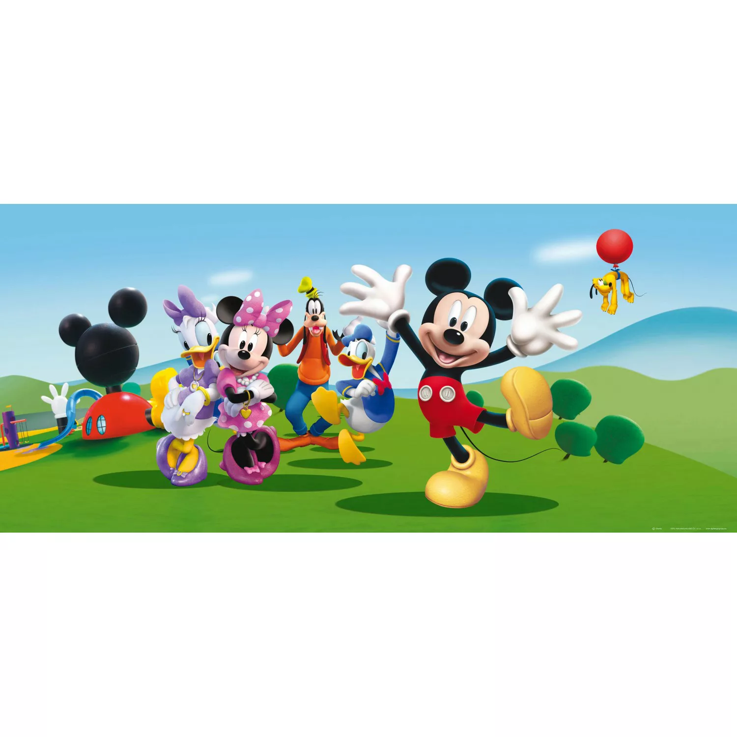 Disney Poster Micky Maus Blau und Grün 202 x 90 cm 600877 günstig online kaufen