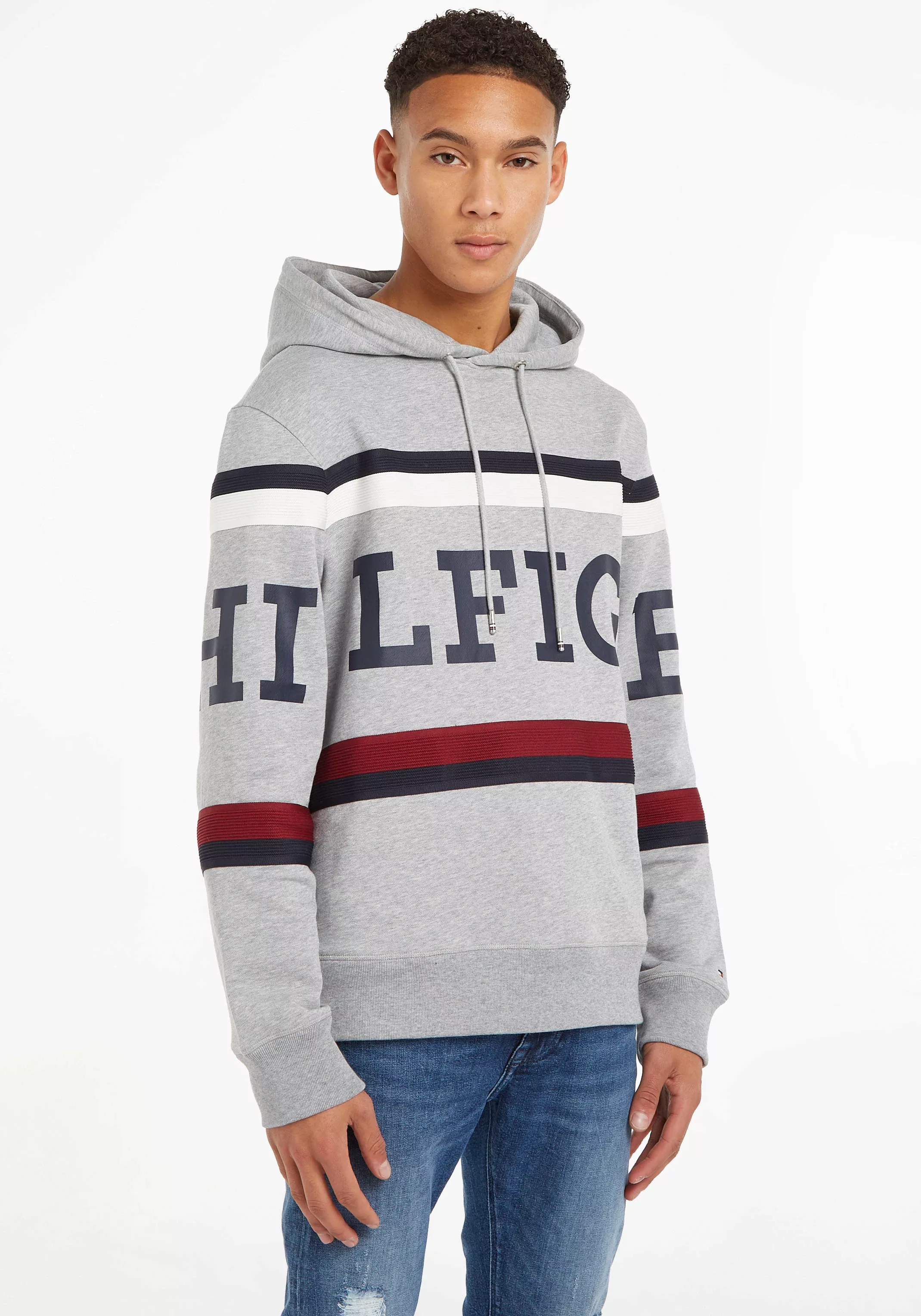 Tommy Hilfiger Sweatshirt GLOBAL STRIPE MONOTYPE HOODY günstig online kaufen