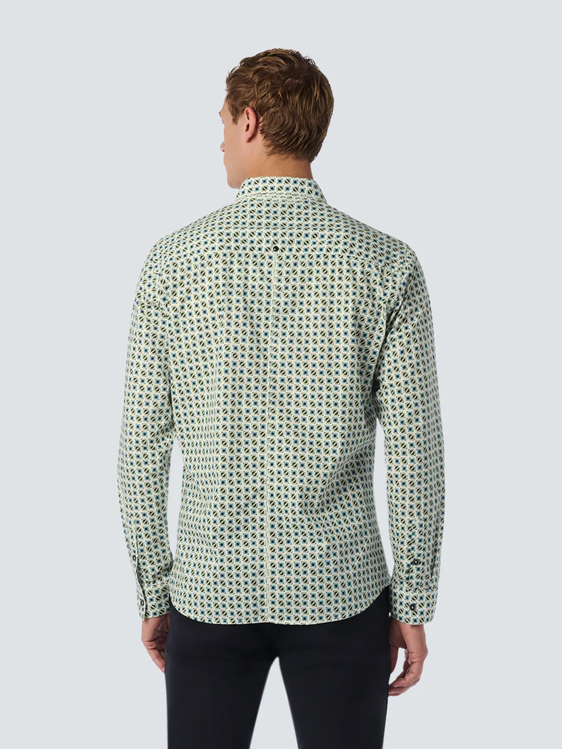 NO EXCESS Langarmhemd mit Muster günstig online kaufen