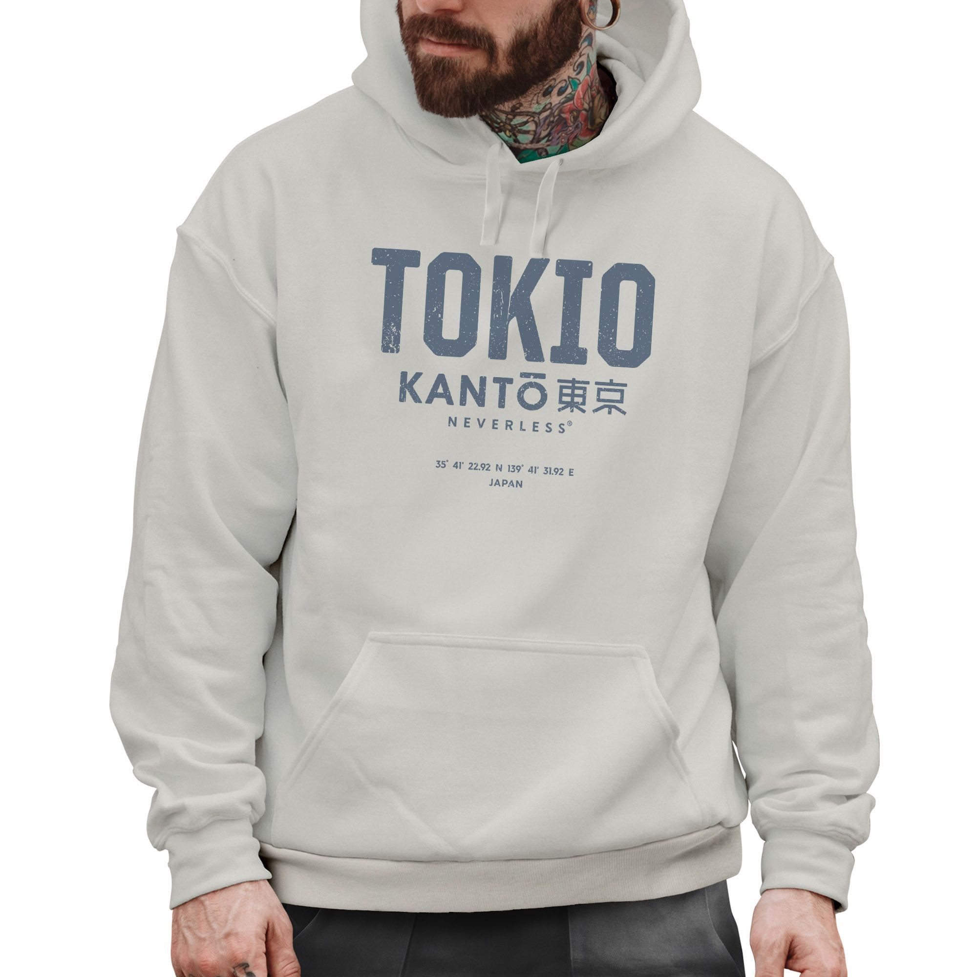 Neverless Hoodie Hoodie Herren Frontprint Tokyo günstig online kaufen