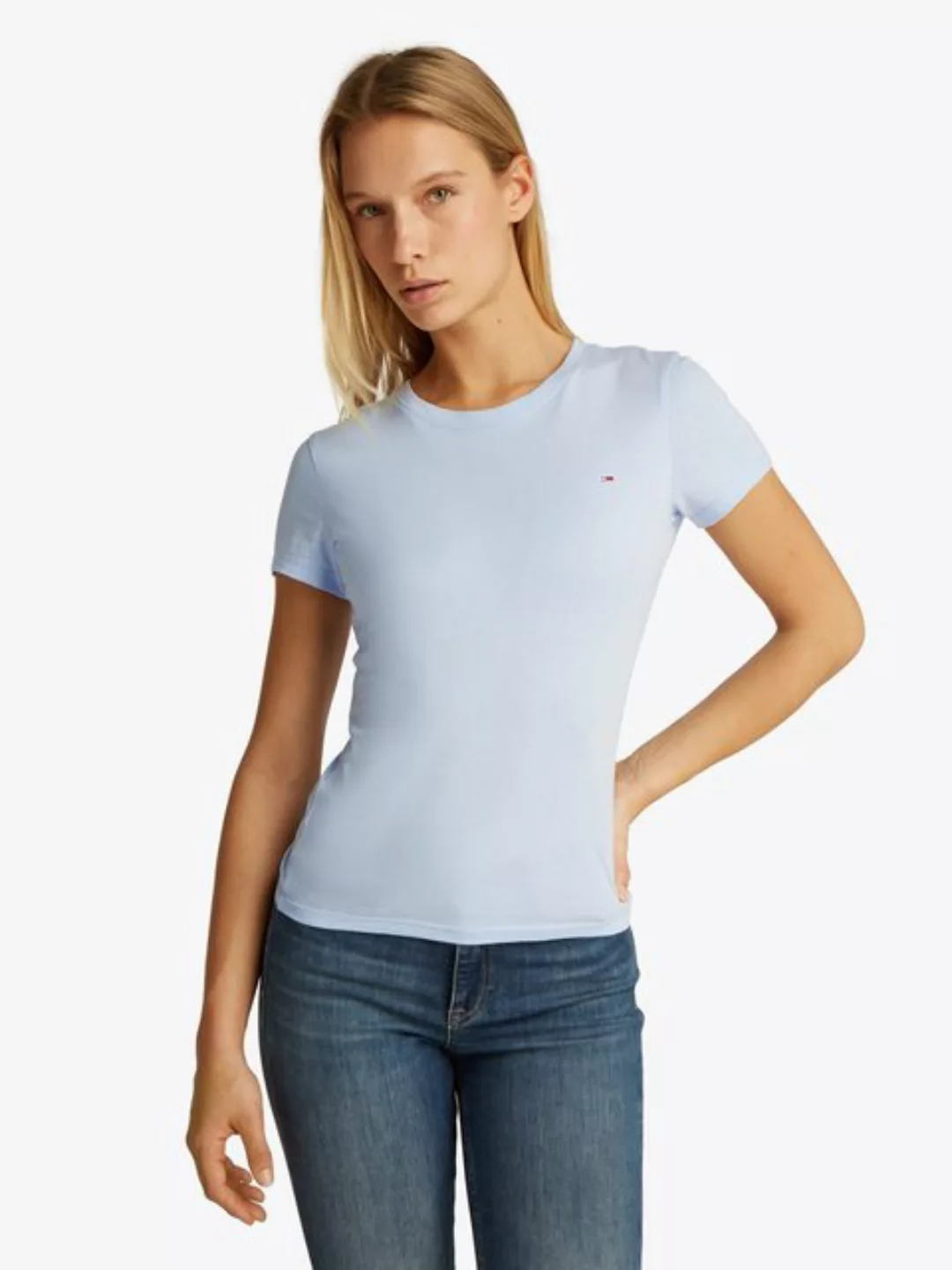 Tommy Jeans T-Shirt TJW SLIM C-NECK TEE mit Logo-Stickerei günstig online kaufen