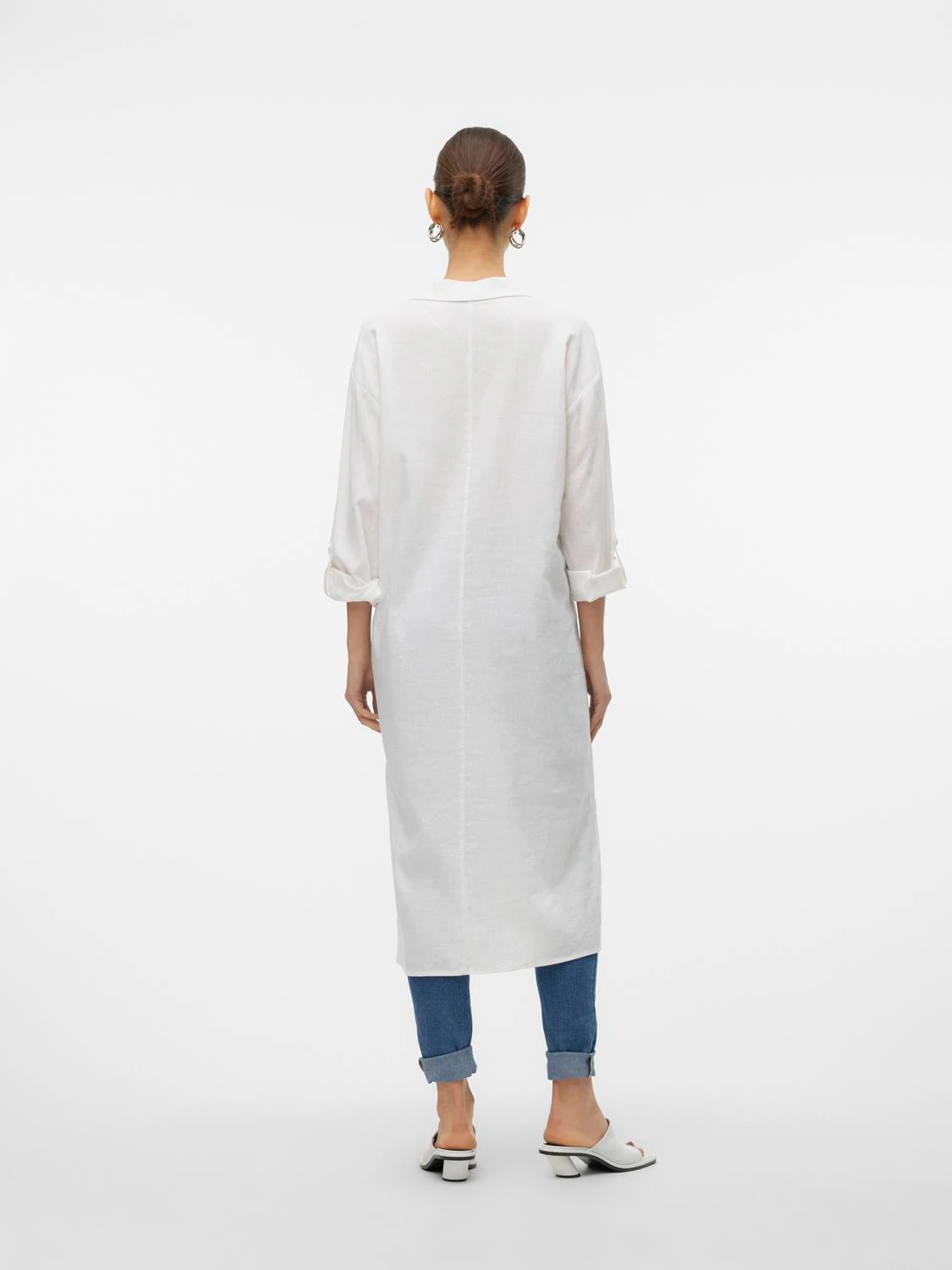 Vero Moda Hemdblusenkleid "VMLINN LOOSE CALF SHIRT WVN NOOS" günstig online kaufen