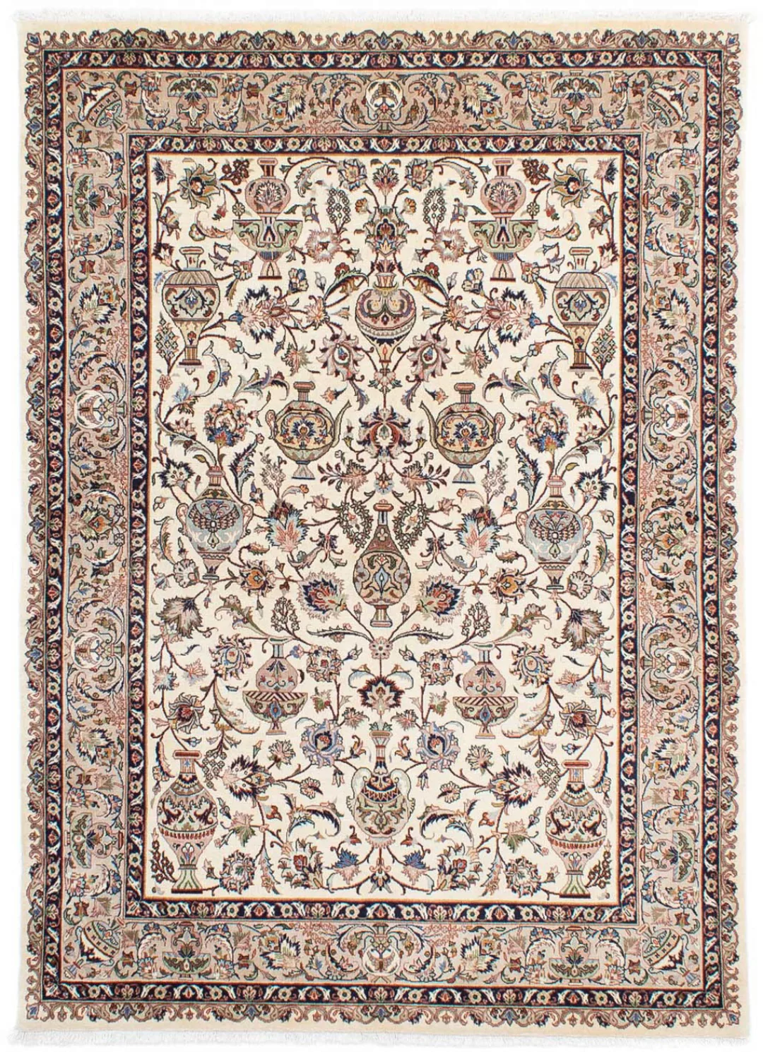 morgenland Wollteppich »Kaschmar Blumenmuster Beige 245 x 173 cm«, rechteck günstig online kaufen