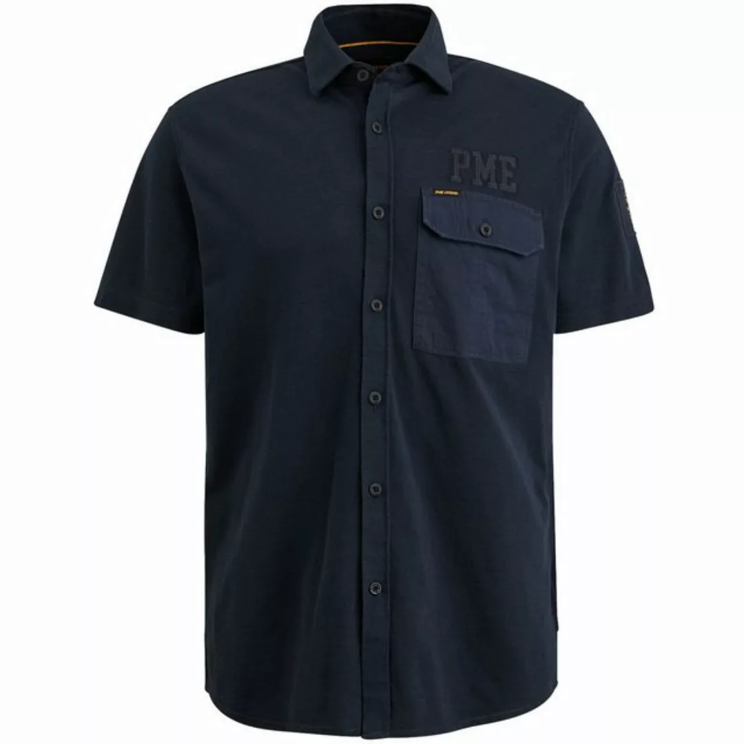 PME LEGEND T-Shirt Short Sleeve Shirt Indigo Yarndyed, Real Indigo günstig online kaufen