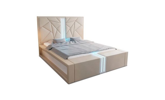 Sofa Dreams Boxspringbett Imperia Bett Kunstleder Premium Komplettbett LED günstig online kaufen