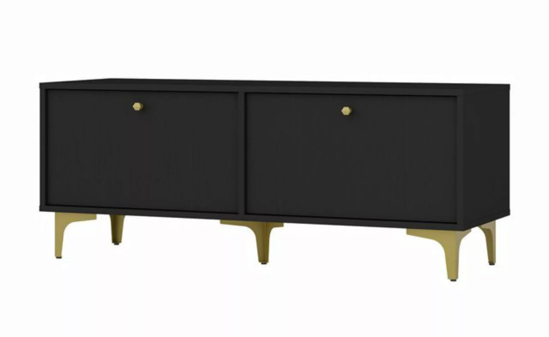 Furnix TV-Schrank Tonkin Sideboard mit zwei Türen - Metallbeine und Griffe günstig online kaufen