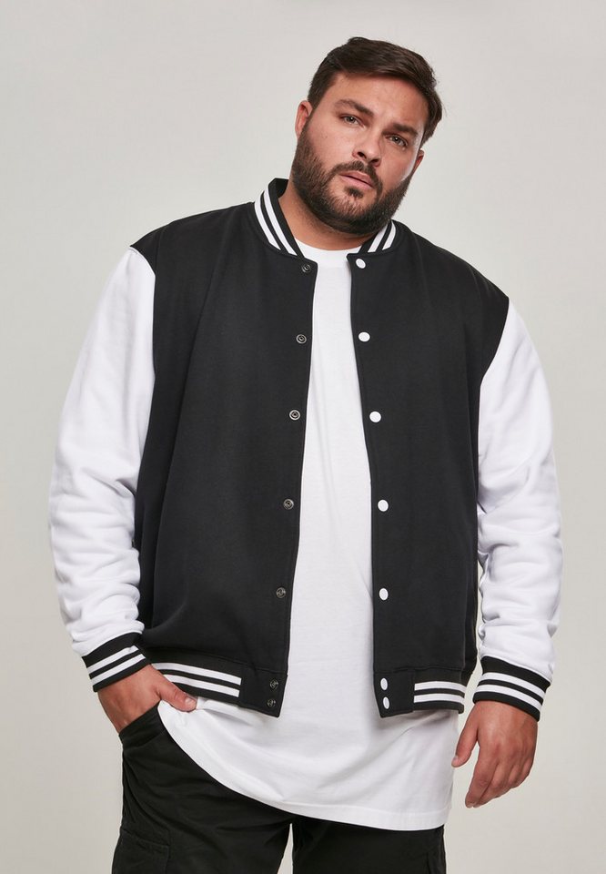 URBAN CLASSICS Collegejacke TB207 - 2-tone College Sweatjacket blk/wht 5XL günstig online kaufen