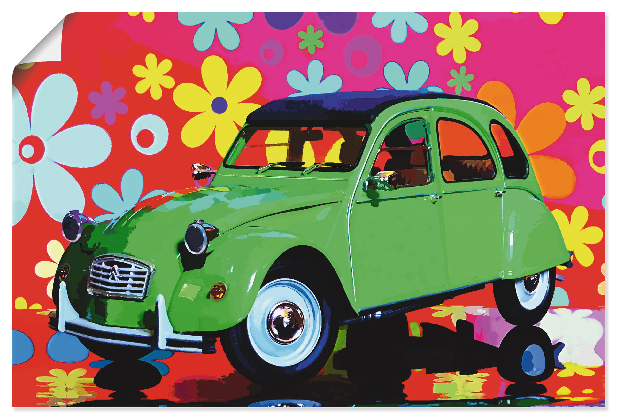 Artland Wandbild "CitroÃ"n 2CV grün", Auto, (1 St.), als Alubild, Outdoorbi günstig online kaufen