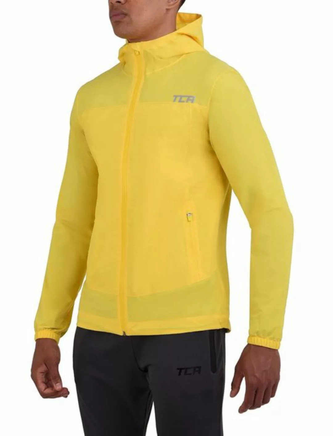 TCA Trainingspullover TCA Wasserdichte Regenjacke Herren - Gelb/Grün, XXL ( günstig online kaufen