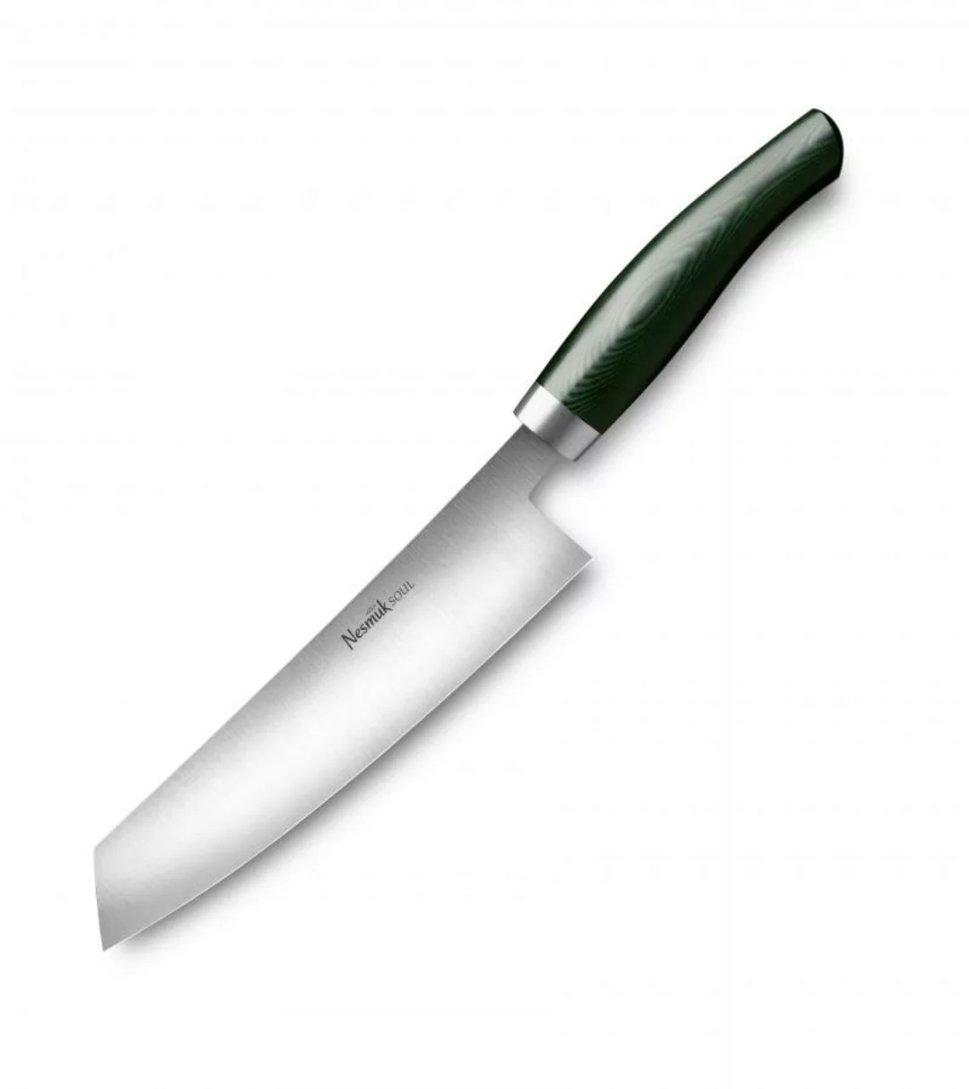 Nesmuk Soul Kochmesser 18 cm - Niobstahl - Griff Micarta grün günstig online kaufen