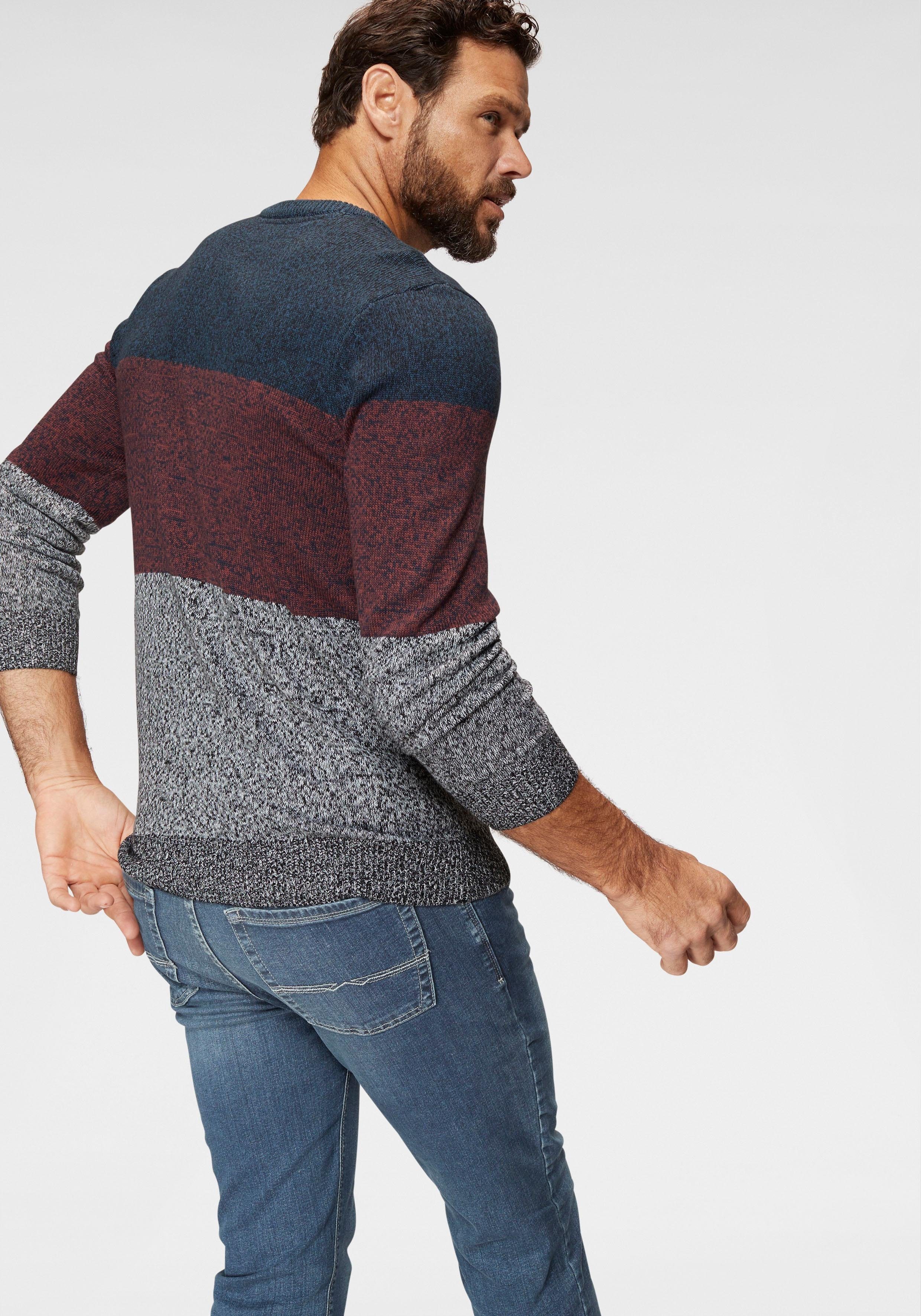 Man's World Rundhalspullover Bis Größe 5 günstig online kaufen