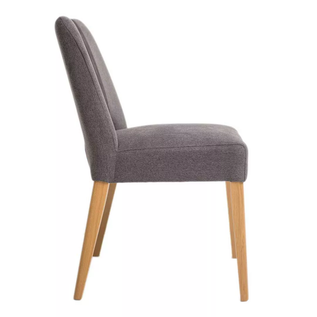 Esstisch Stuhl 53 cm breit Bezug aus Webstoff und Velours günstig online kaufen