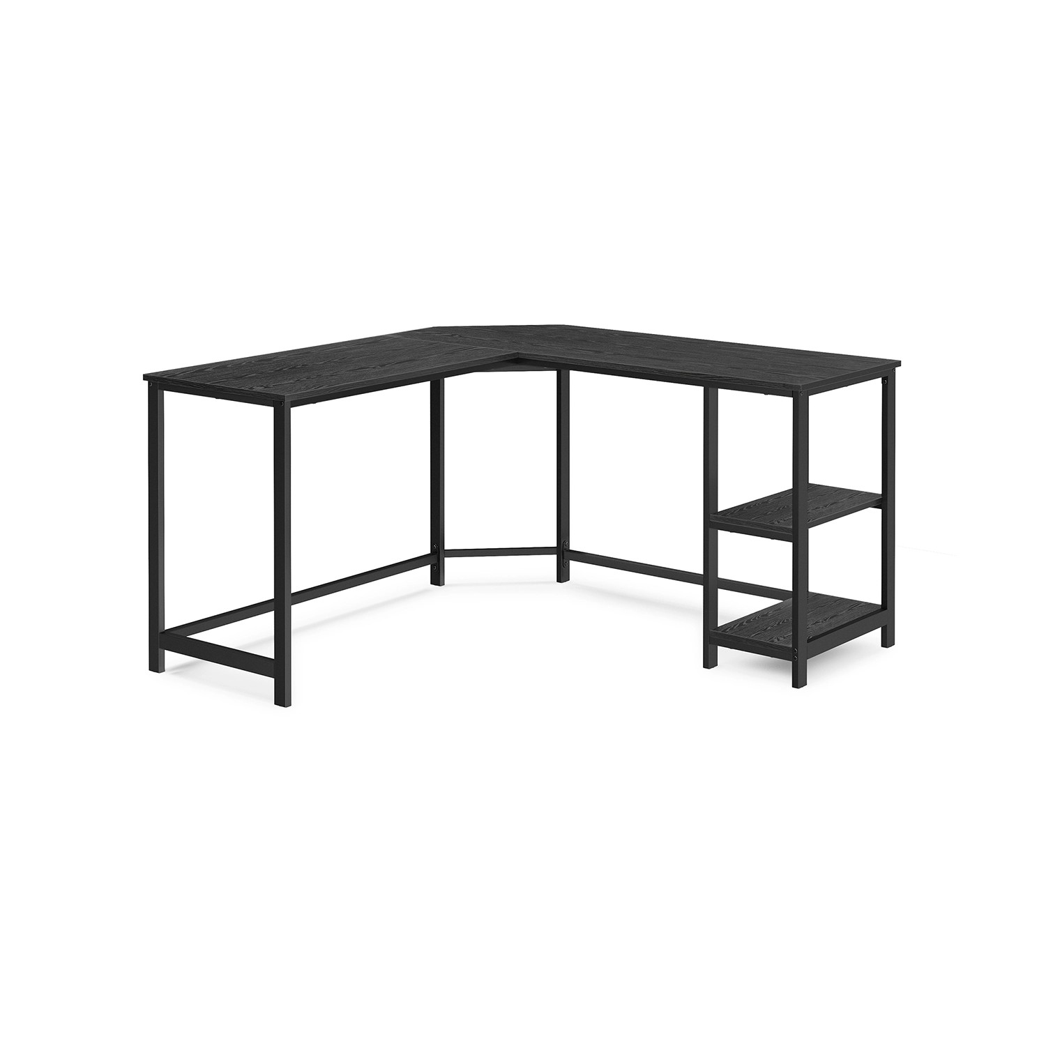 Vasagle Schreibtisch L-förmig 138 cm x 138 cm x 76 cm Schwarz günstig online kaufen