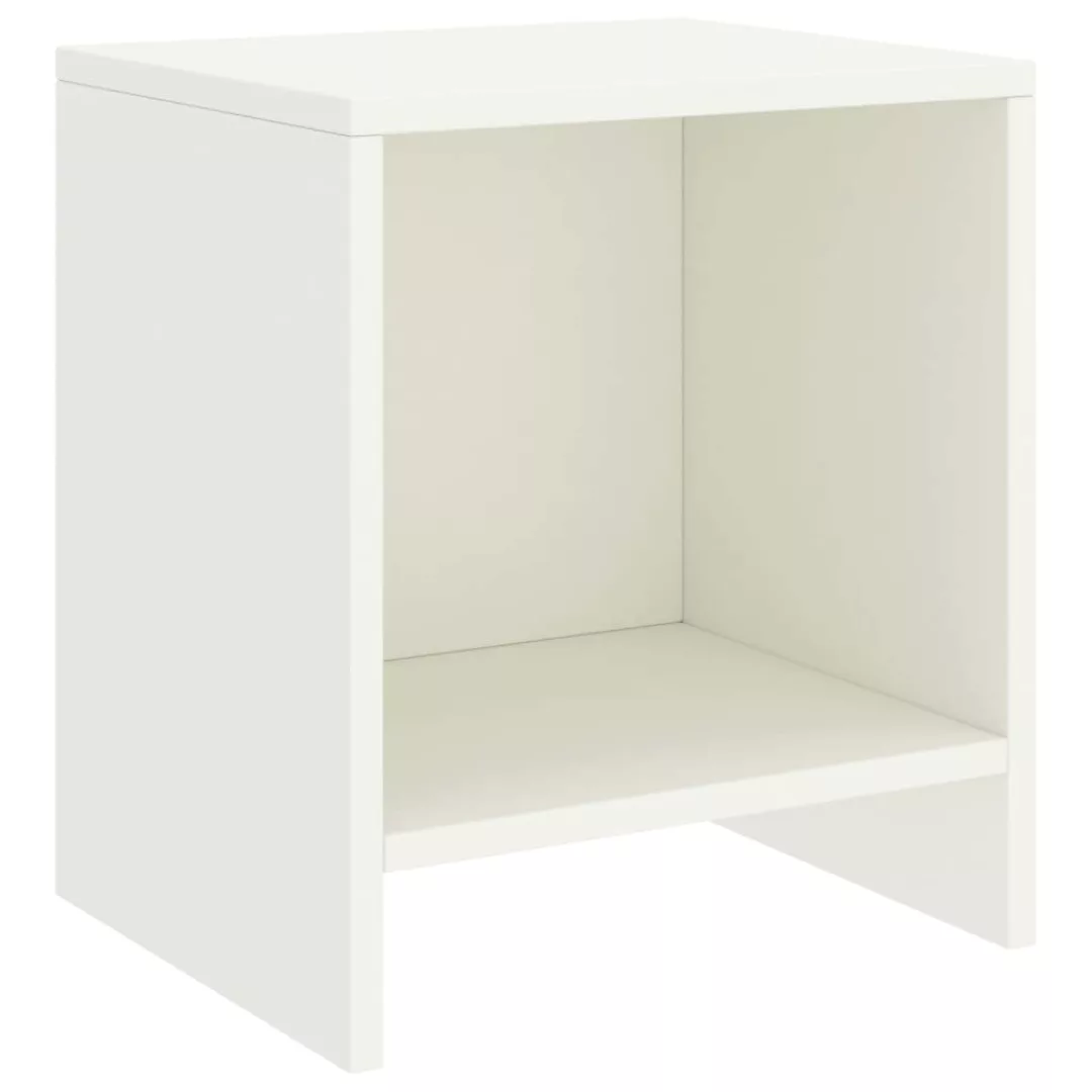 Nachttische 2 Stk. Weiß 35x30x40 Cm Kiefer Massivholz günstig online kaufen