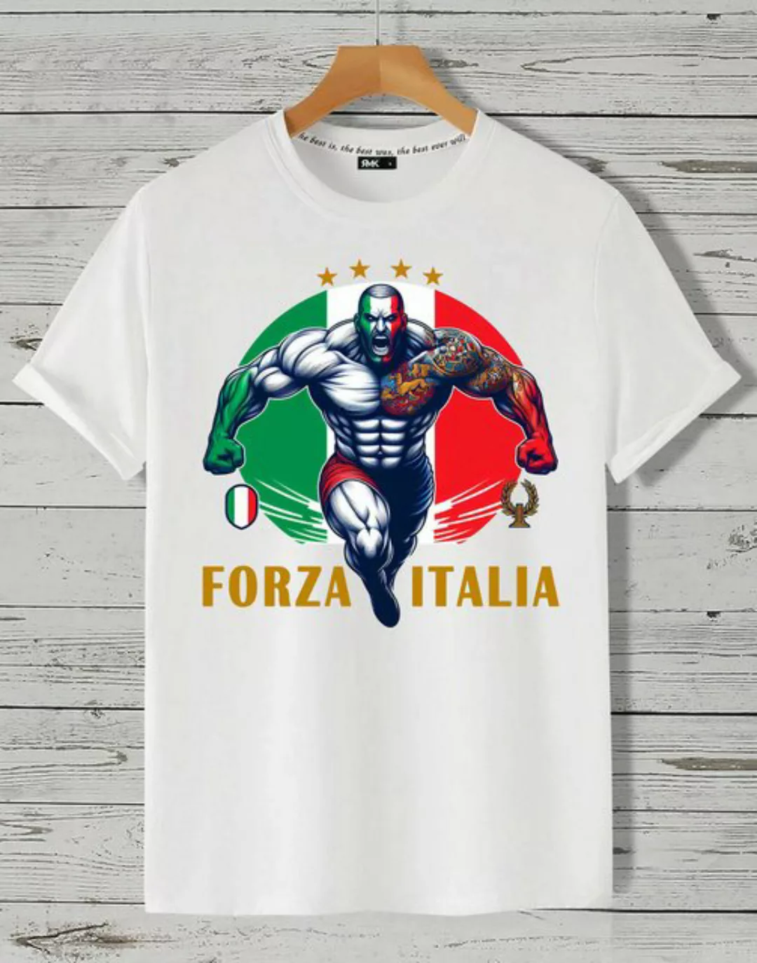 RMK T-Shirt Herren Shirt Fan Trikot Fußball Italien Italy Italia EM 2024 au günstig online kaufen