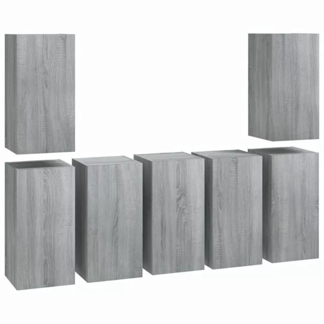 vidaXL TV-Schrank TV-Schränke 7 Stk Grau Sonoma 30,5x30x60 cm Holzwerkstoff günstig online kaufen