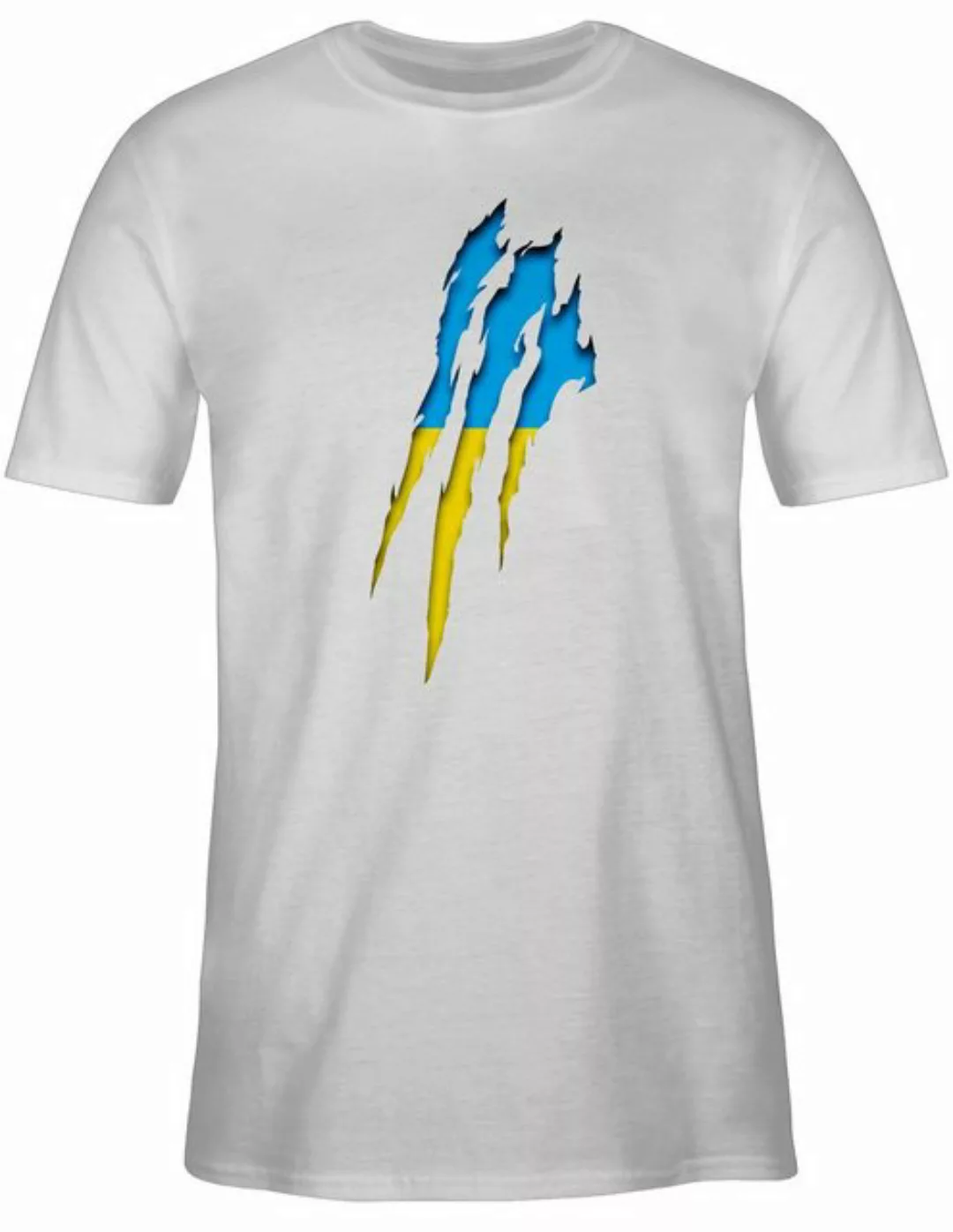 Shirtracer T-Shirt Ukraine Krallenspuren Länder Wappen günstig online kaufen