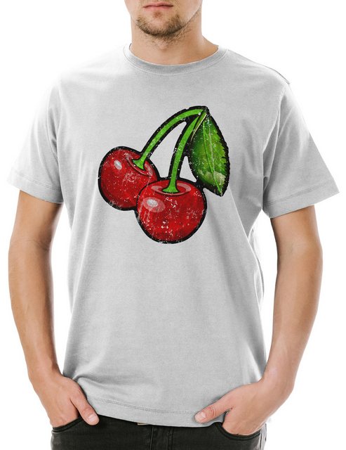 Urban Backwoods Print-Shirt Oldschool Cherries Vintage Logo I Herren T-Shir günstig online kaufen