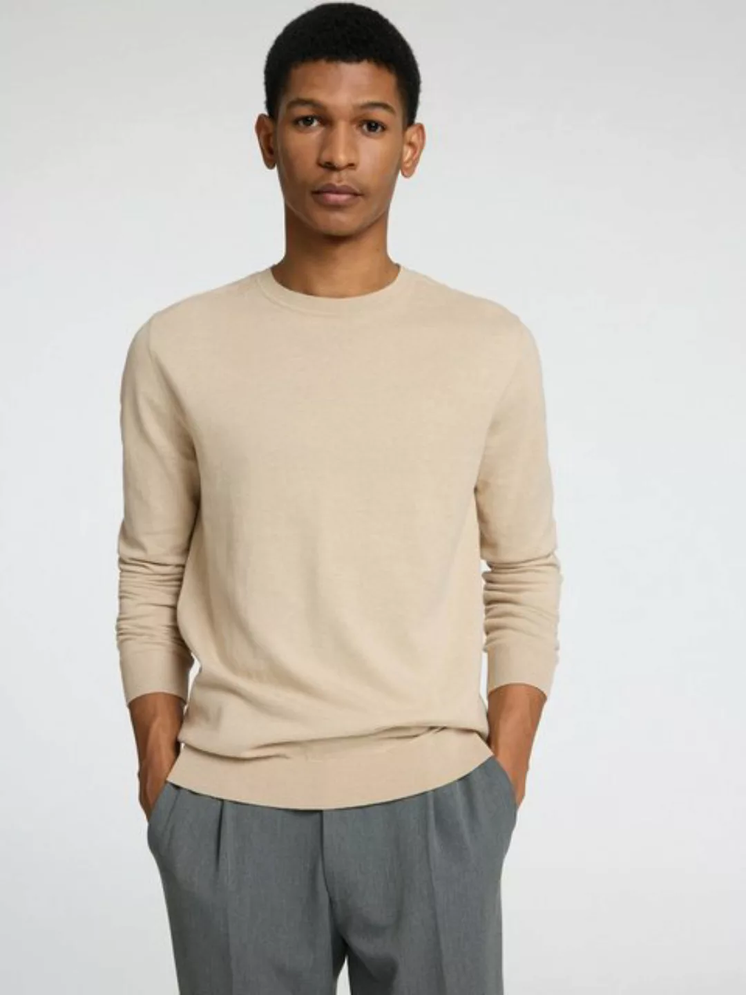 SELECTED HOMME Strickpullover SLHBERG CREW NECK NOOS günstig online kaufen