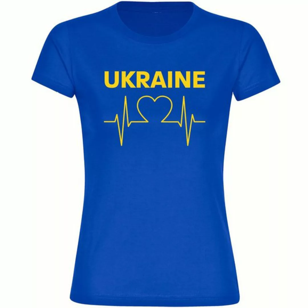 multifanshop T-Shirt Damen Ukraine - Herzschlag - Frauen günstig online kaufen