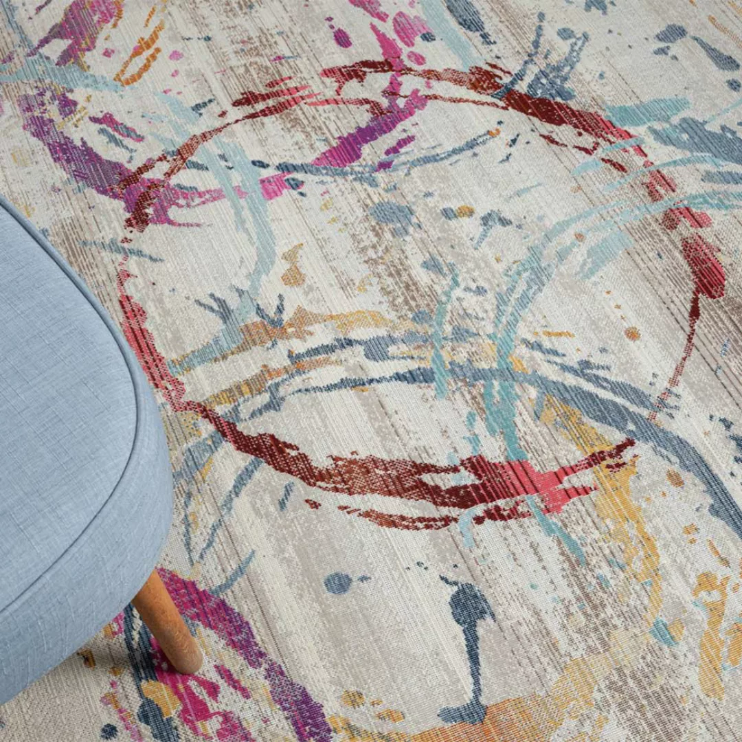 Farbklecks Teppich bunt 170x240 cm rechteckig modernem Design günstig online kaufen