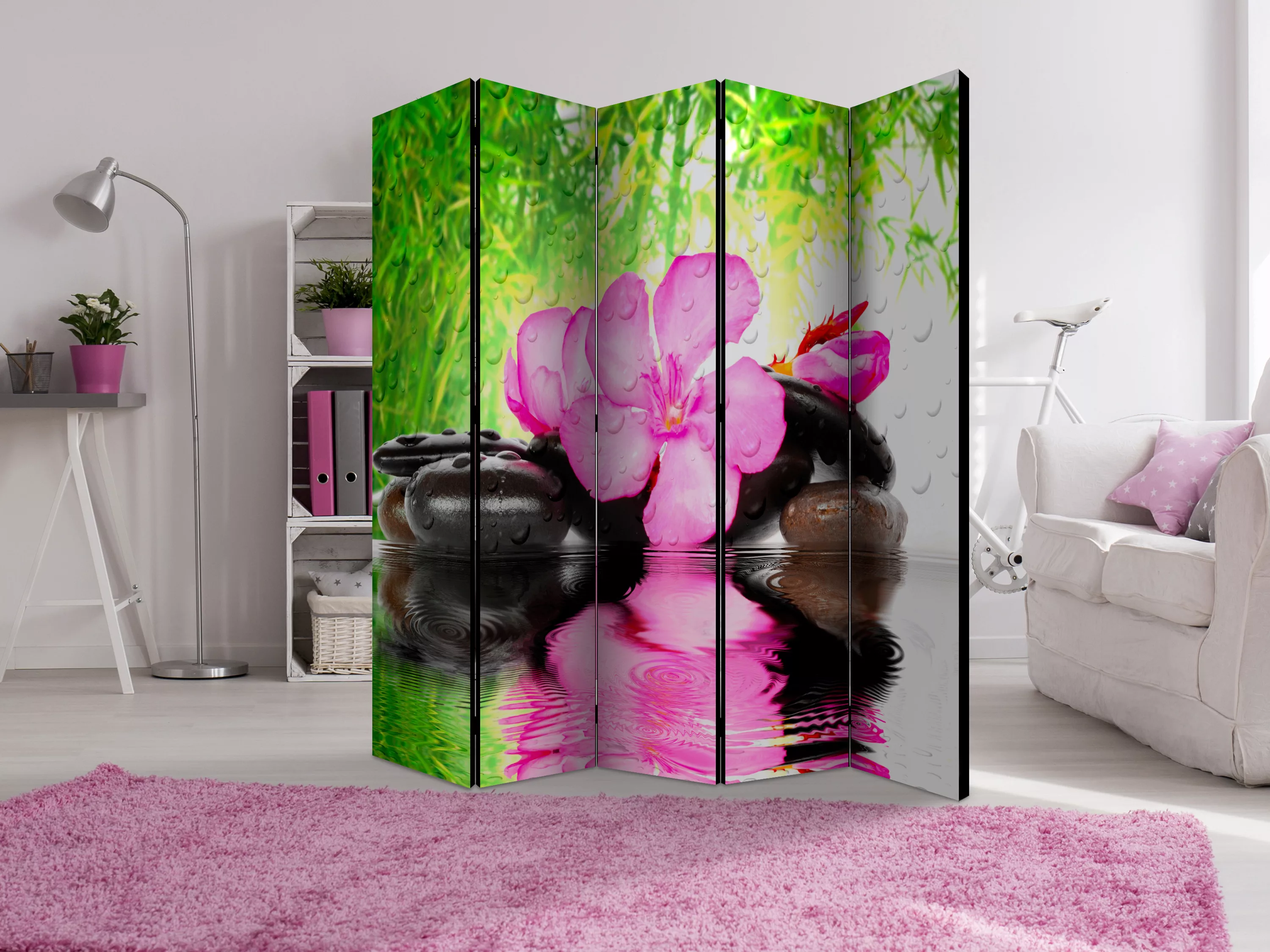 5-teiliges Paravent - Fuzzy Reflection Ii [room Dividers] günstig online kaufen