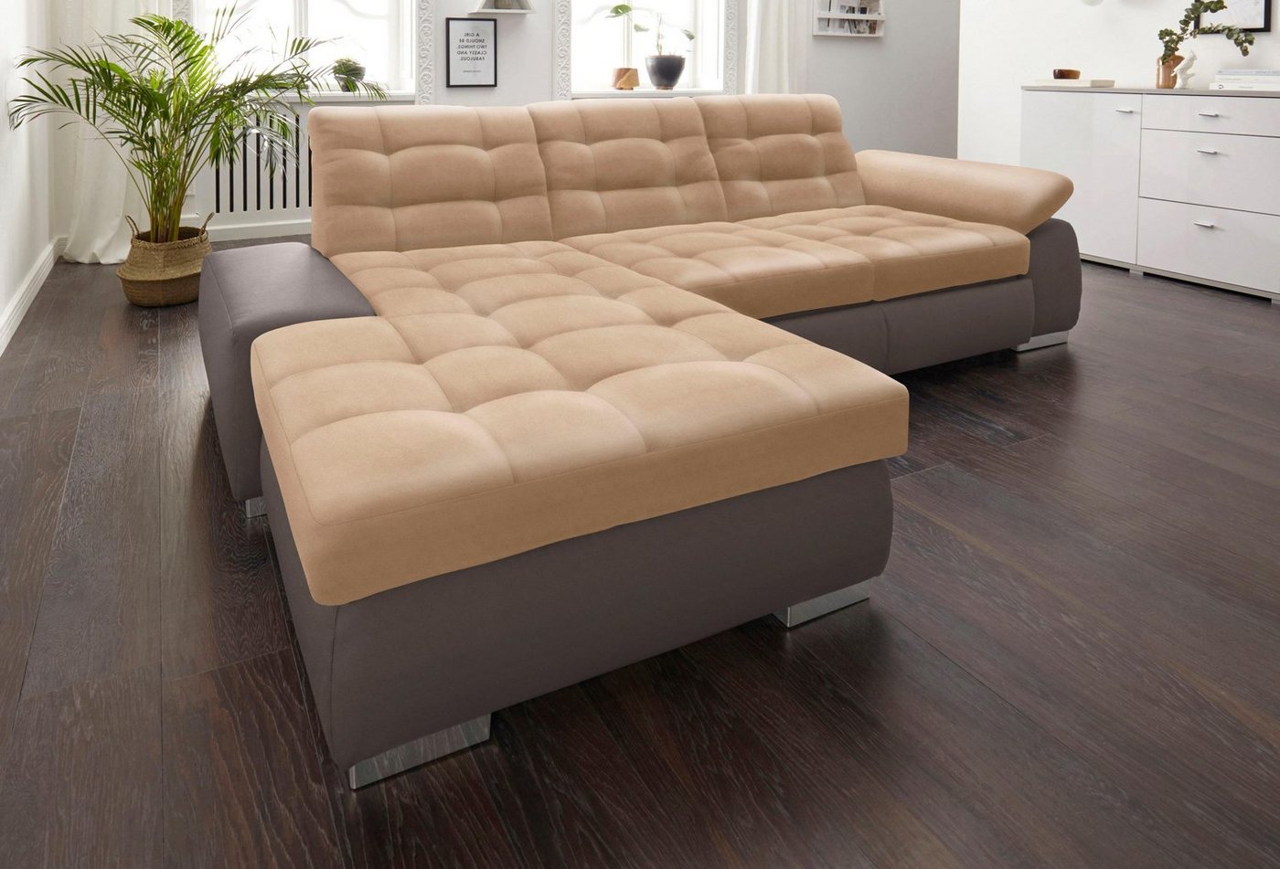 sit&more Ecksofa "Ontario L-Form", XXL, wahlweise mit Bettfunktion günstig online kaufen