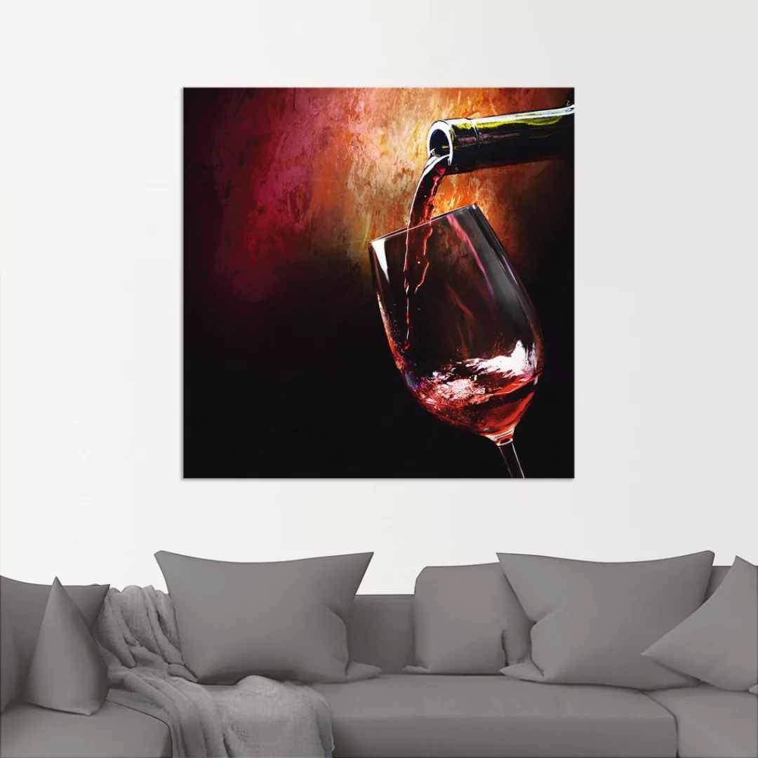 Artland Wandbild "Wein - Rotwein", Getränke, (1 St.), als Alubild, Outdoorb günstig online kaufen