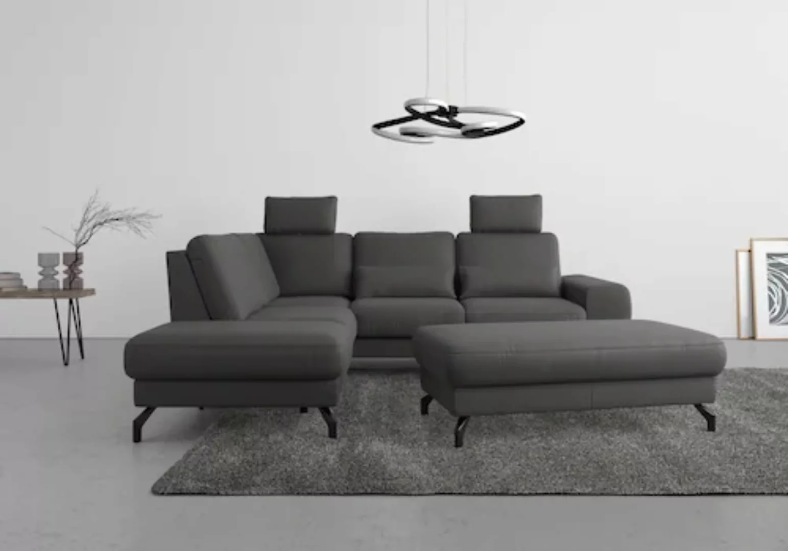 sit&more Ecksofa "Cinturo L-Form", inklusive Sitztiefenverstellung und Fede günstig online kaufen