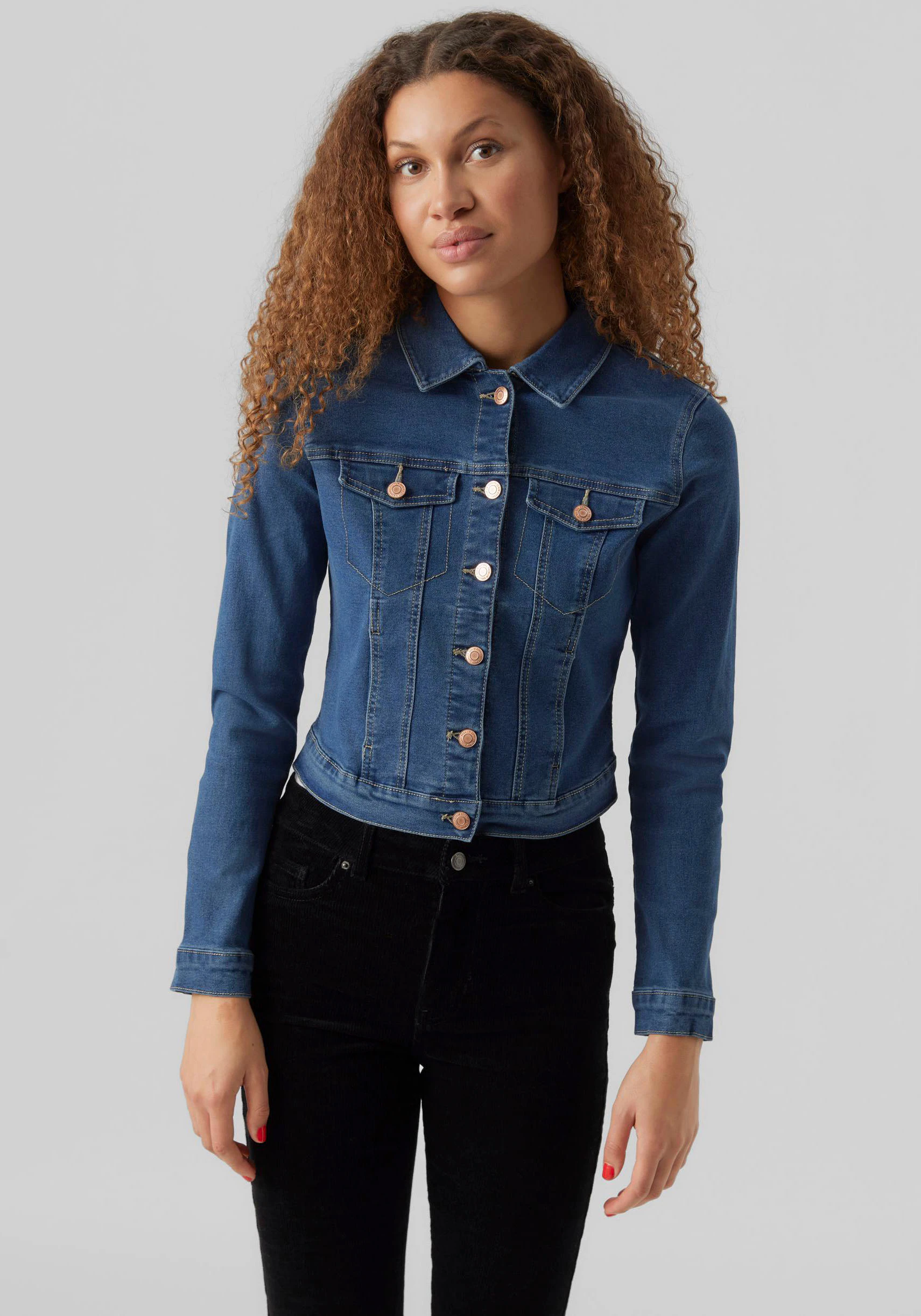 Vero Moda Jeansjacke "VMLUNA LS SLIM DNM JACKET MIX GA NOOS" günstig online kaufen