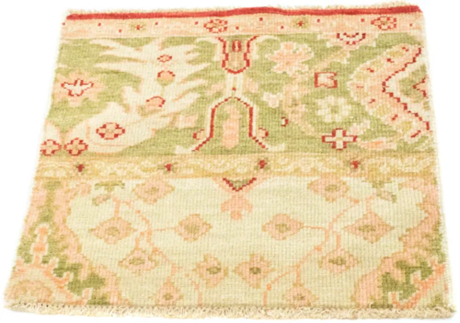 morgenland Wollteppich »Designer Teppich handgeknüpft rosa«, quadratisch, h günstig online kaufen