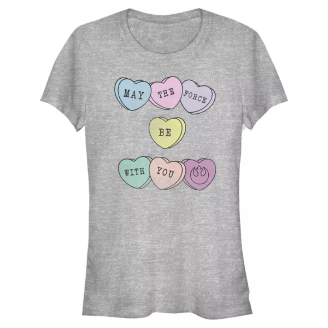 Star Wars - Text Force Hearts - Valentinstag - Frauen T-Shirt günstig online kaufen