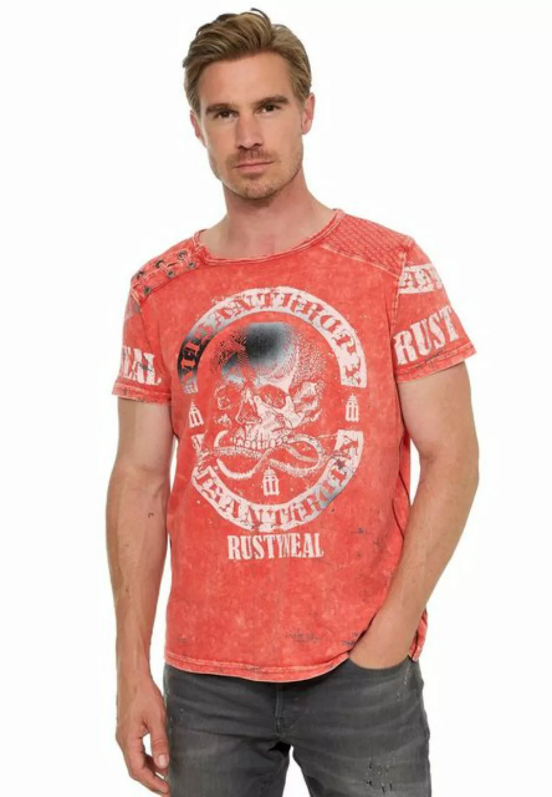 Rusty Neal T-Shirt mit Markenprint günstig online kaufen