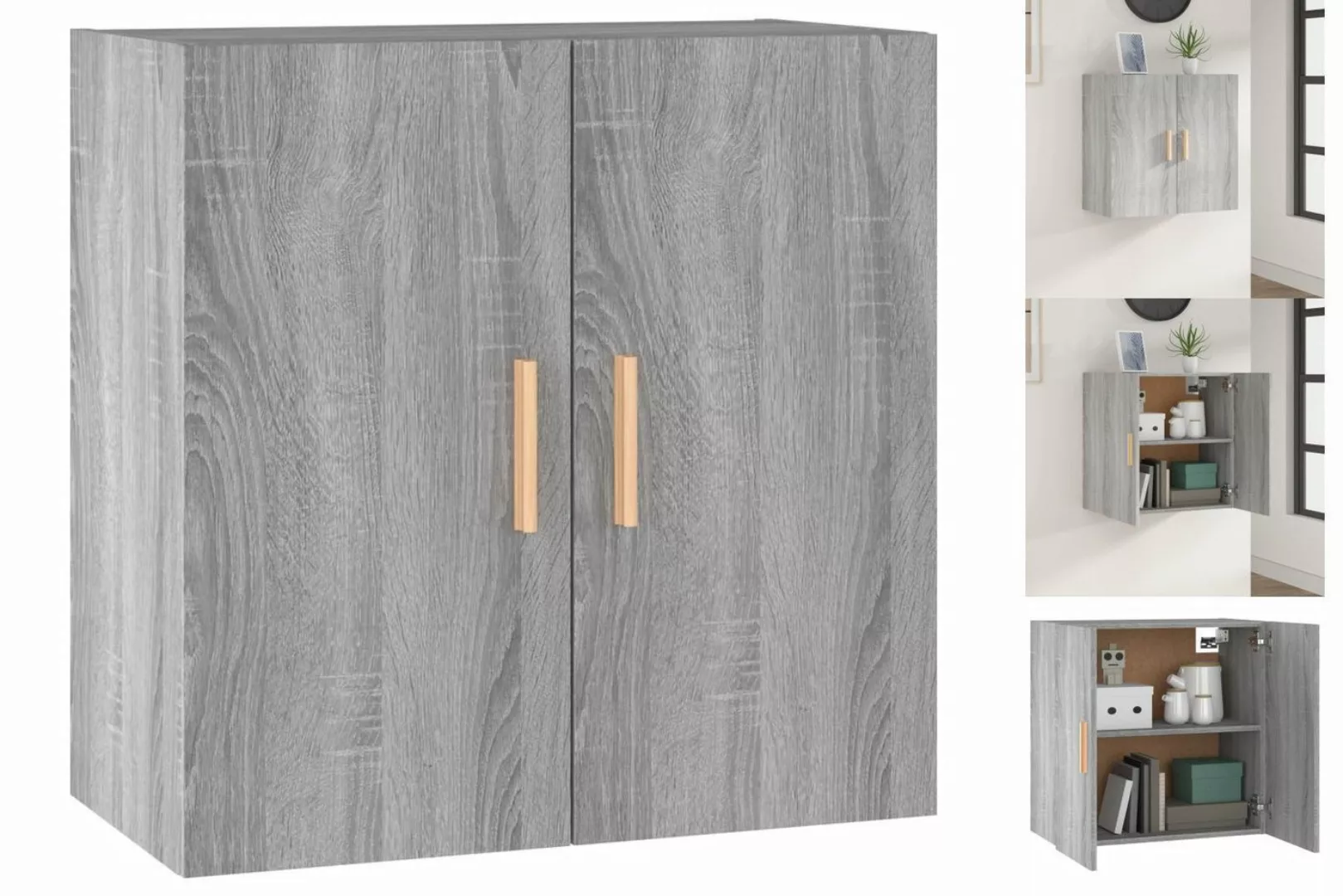 vidaXL Hängeschrank Hängeschrank Wandschrank Grau Sonoma 60x30x60 cm Spanpl günstig online kaufen