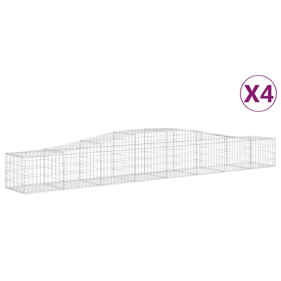 Vidaxl Gabionen Mit Hochbogen 4 Stk. 400x50x40/60cm Verzinktes Eisen günstig online kaufen