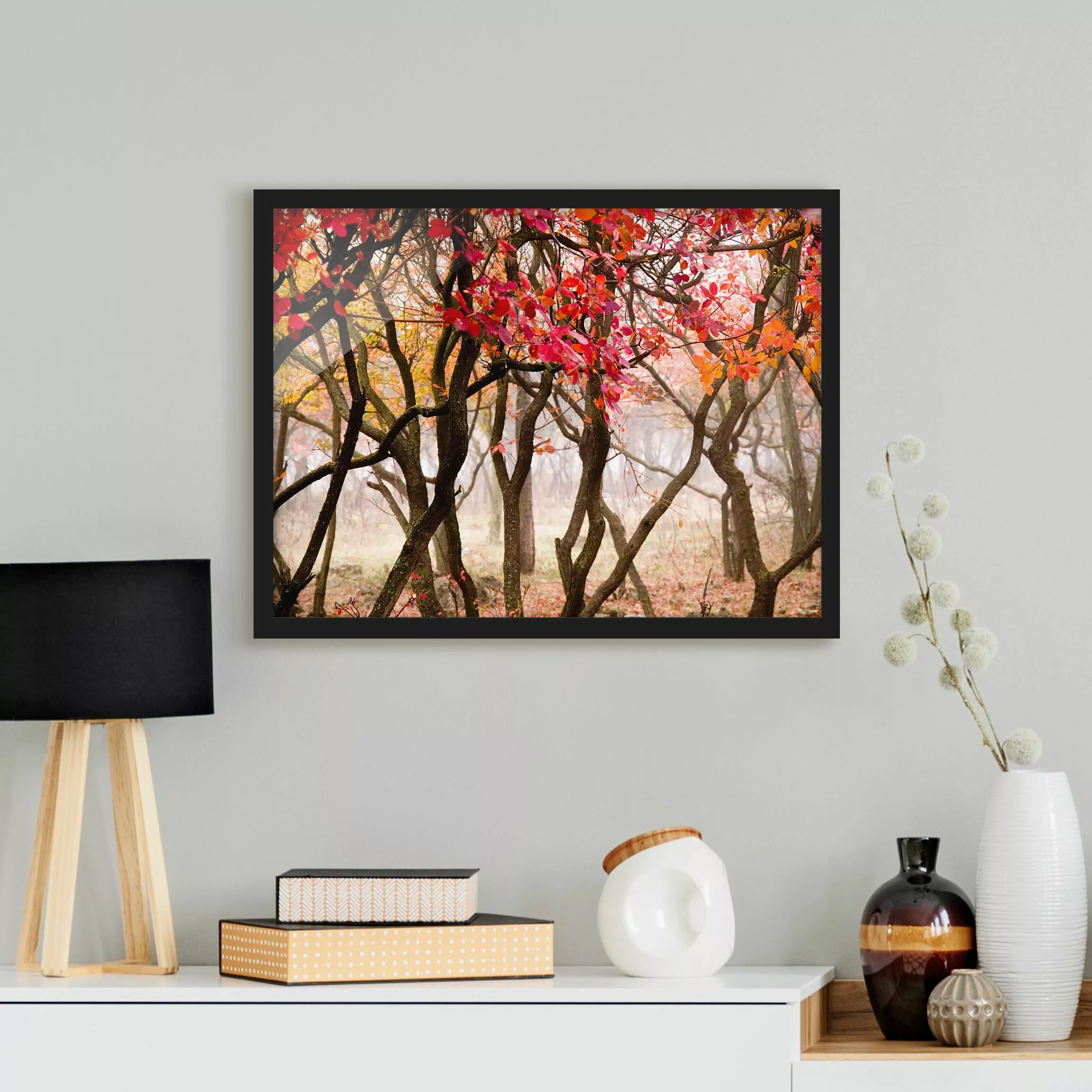 Bild mit Rahmen Natur & Landschaft - Querformat Japan im Herbst günstig online kaufen