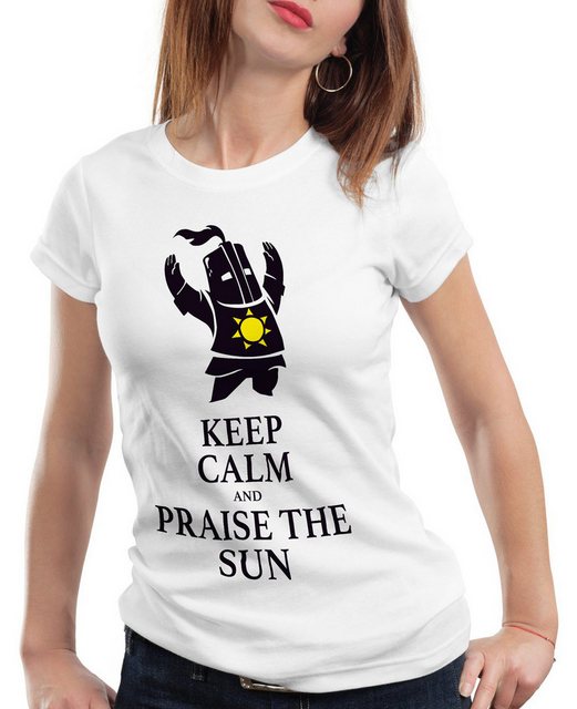 style3 T-Shirt Keep Calm Praise the Sun dark Sunbro Solaire Sonnenritter so günstig online kaufen