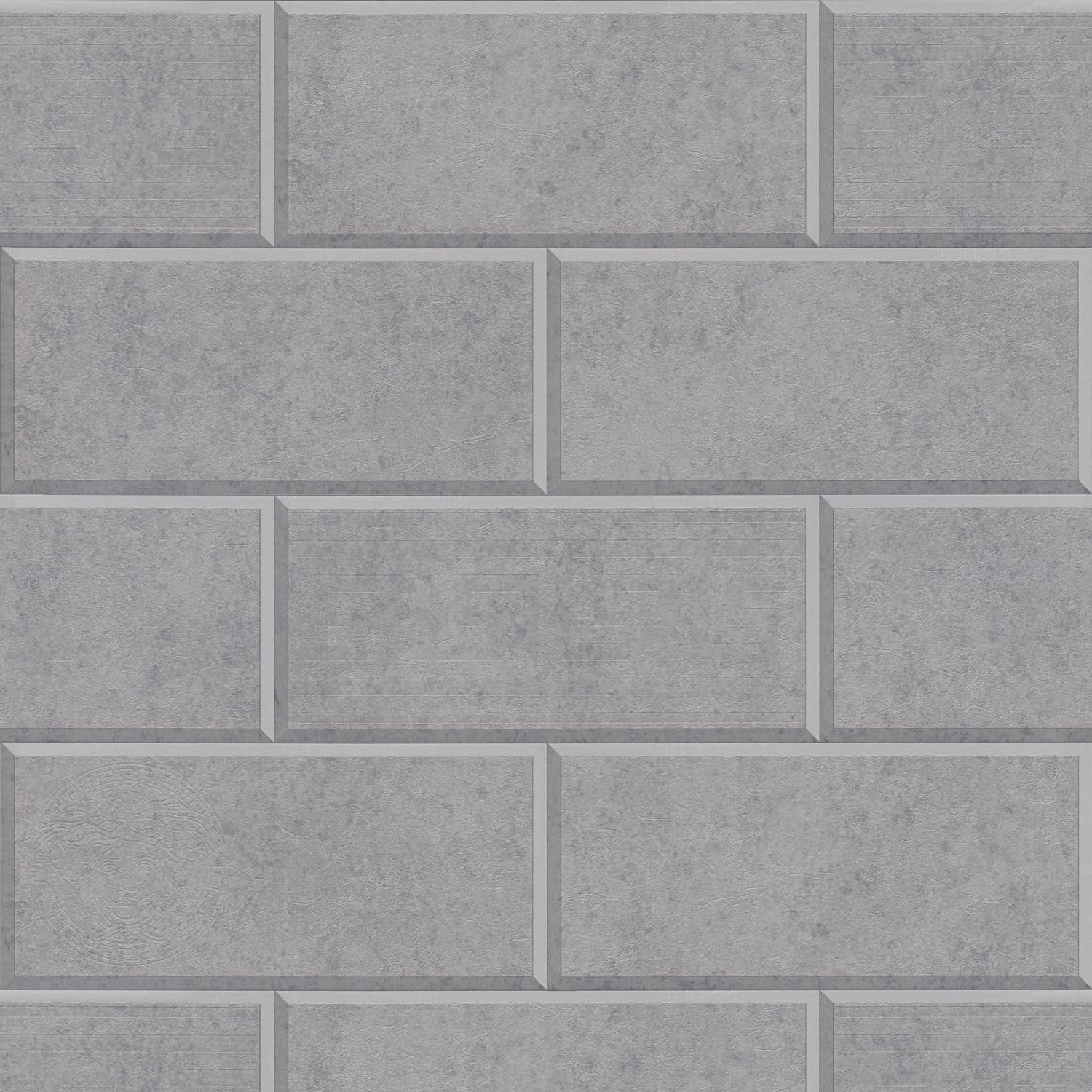 PROFHOME 343224-GU Stein Kacheln Tapete Uni Matt Grau 7,035 m2 0,70 m x 10, günstig online kaufen
