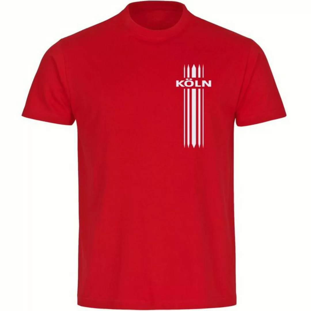 multifanshop T-Shirt Herren Köln - Streifen - Männer günstig online kaufen