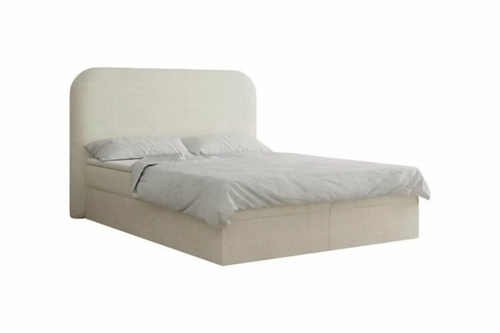 MOEBLO Boxspringbett aus Bouclé Bett 07 (Bonell, Topper, Doppelbett gepolst günstig online kaufen