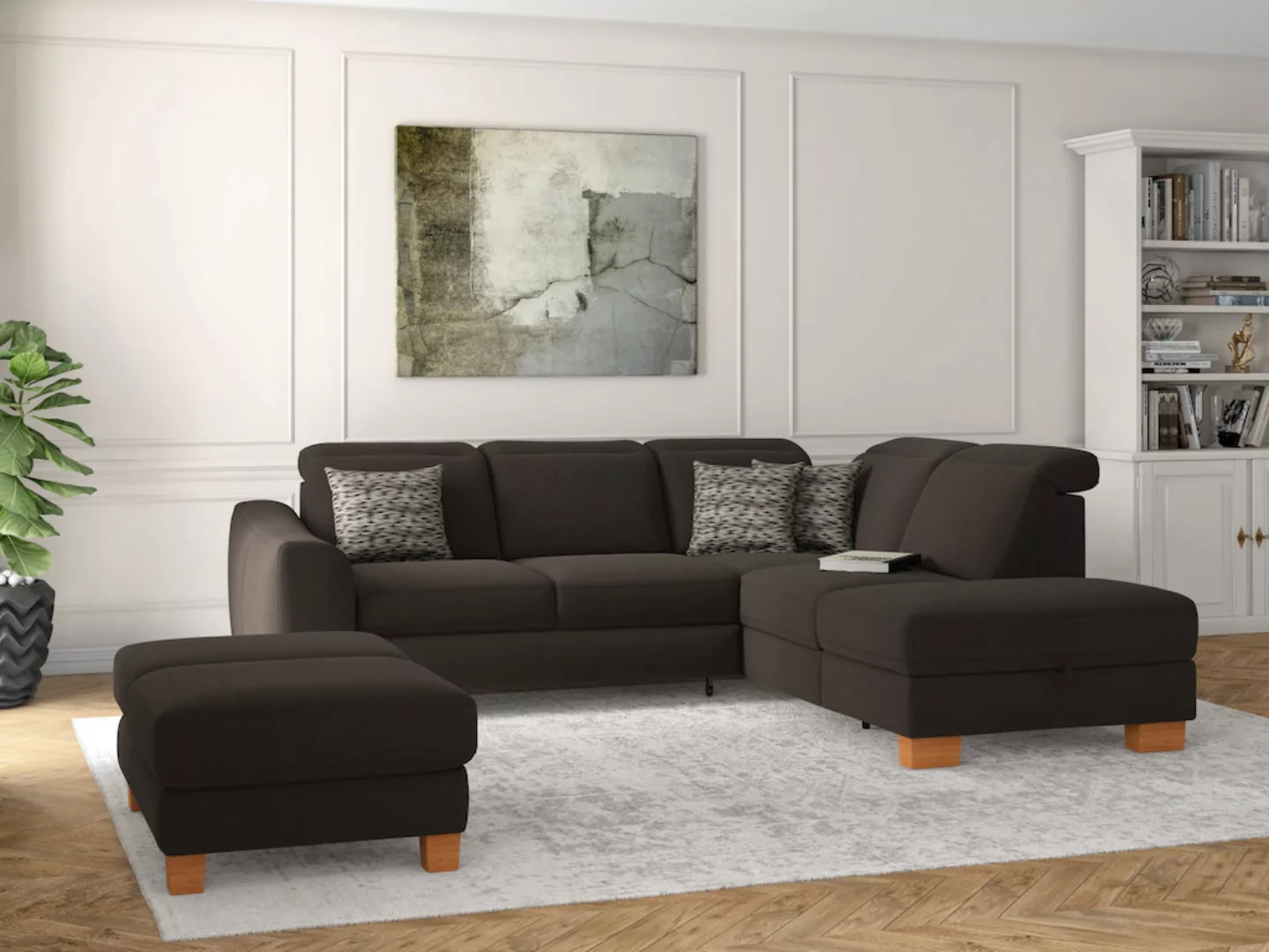sit&more Ecksofa "Dundee L-Form", mit Federkern und Massivholzfüßen, wahlwe günstig online kaufen