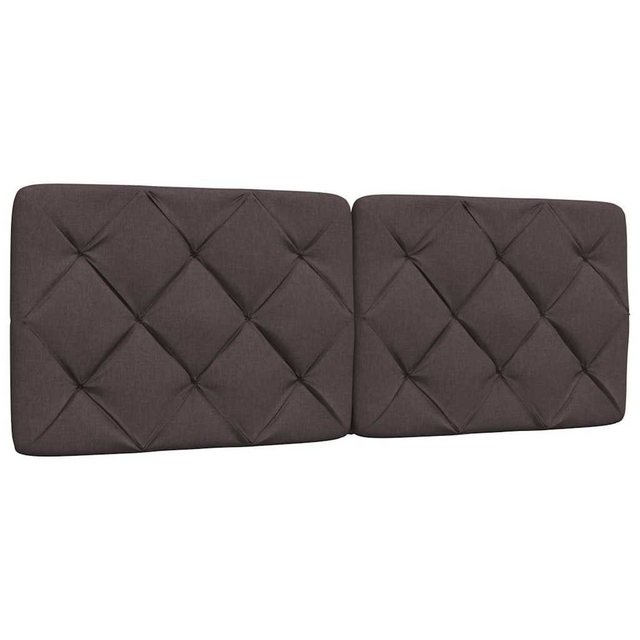 vidaXL Bett, Kopfteil-Kissen Dunkelbraun 120 cm Stoff günstig online kaufen