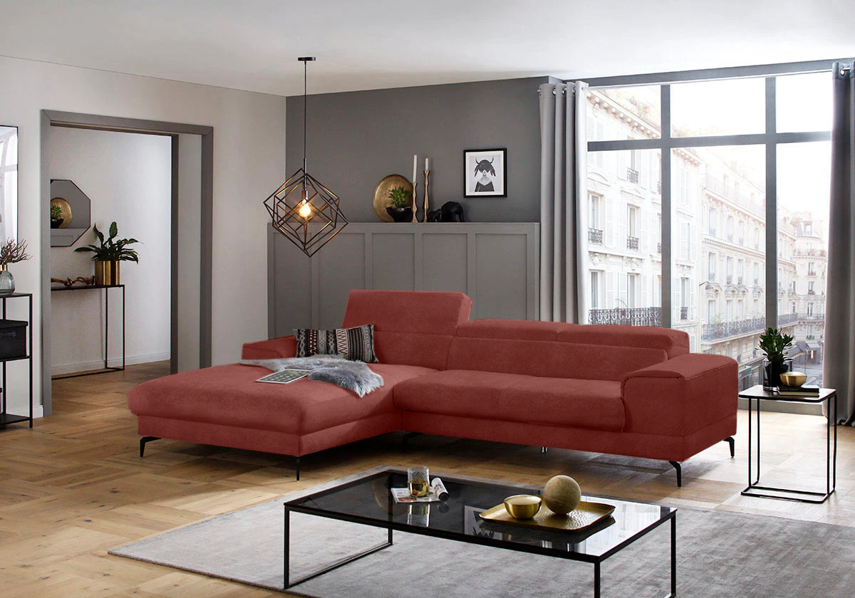 W.SCHILLIG Ecksofa "piedroo, Designsofa mit tollem Sitzkomfort, L-Form", Ko günstig online kaufen