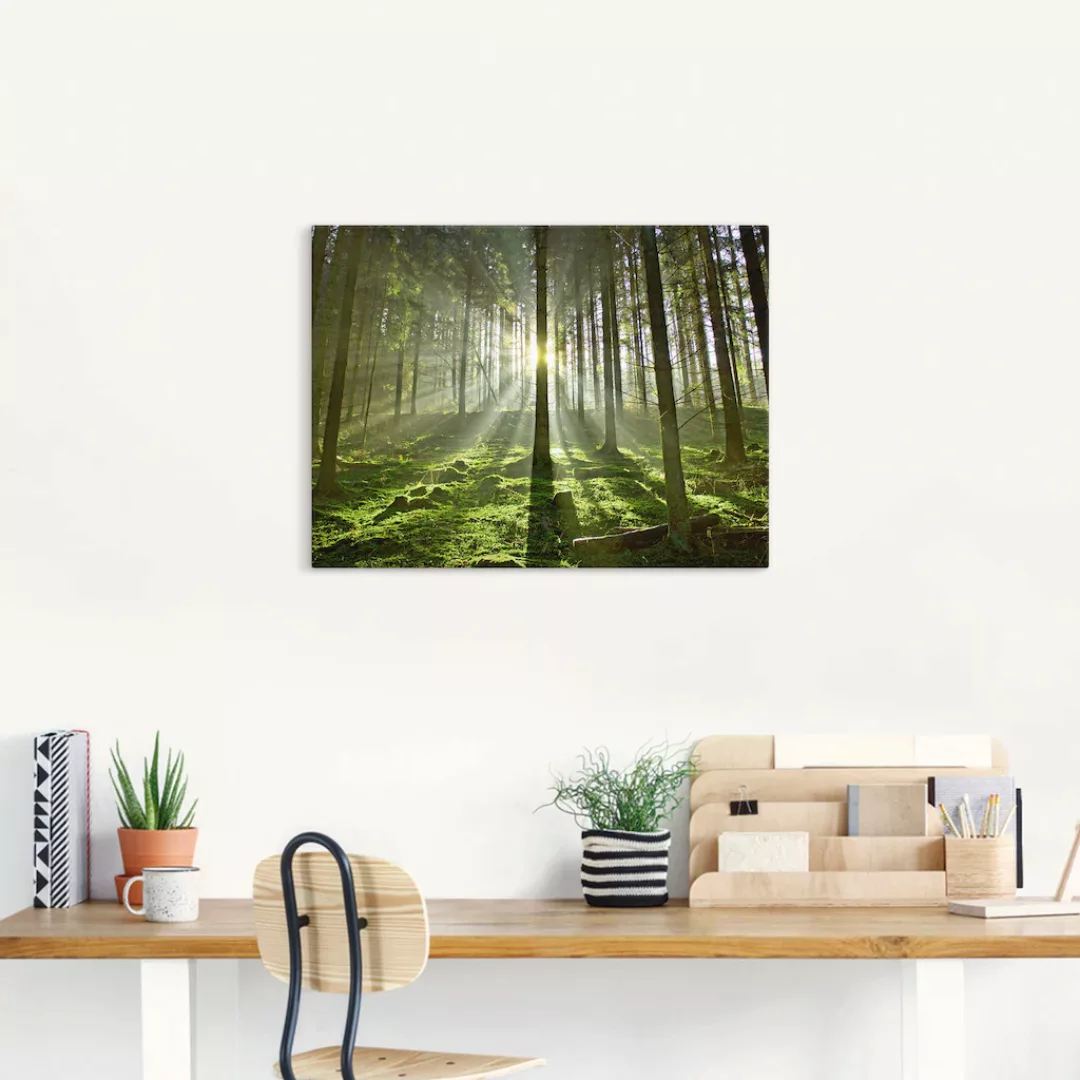 Artland Wandbild »Wald im Gegenlicht«, Wald, (1 St.), als Leinwandbild, Pos günstig online kaufen