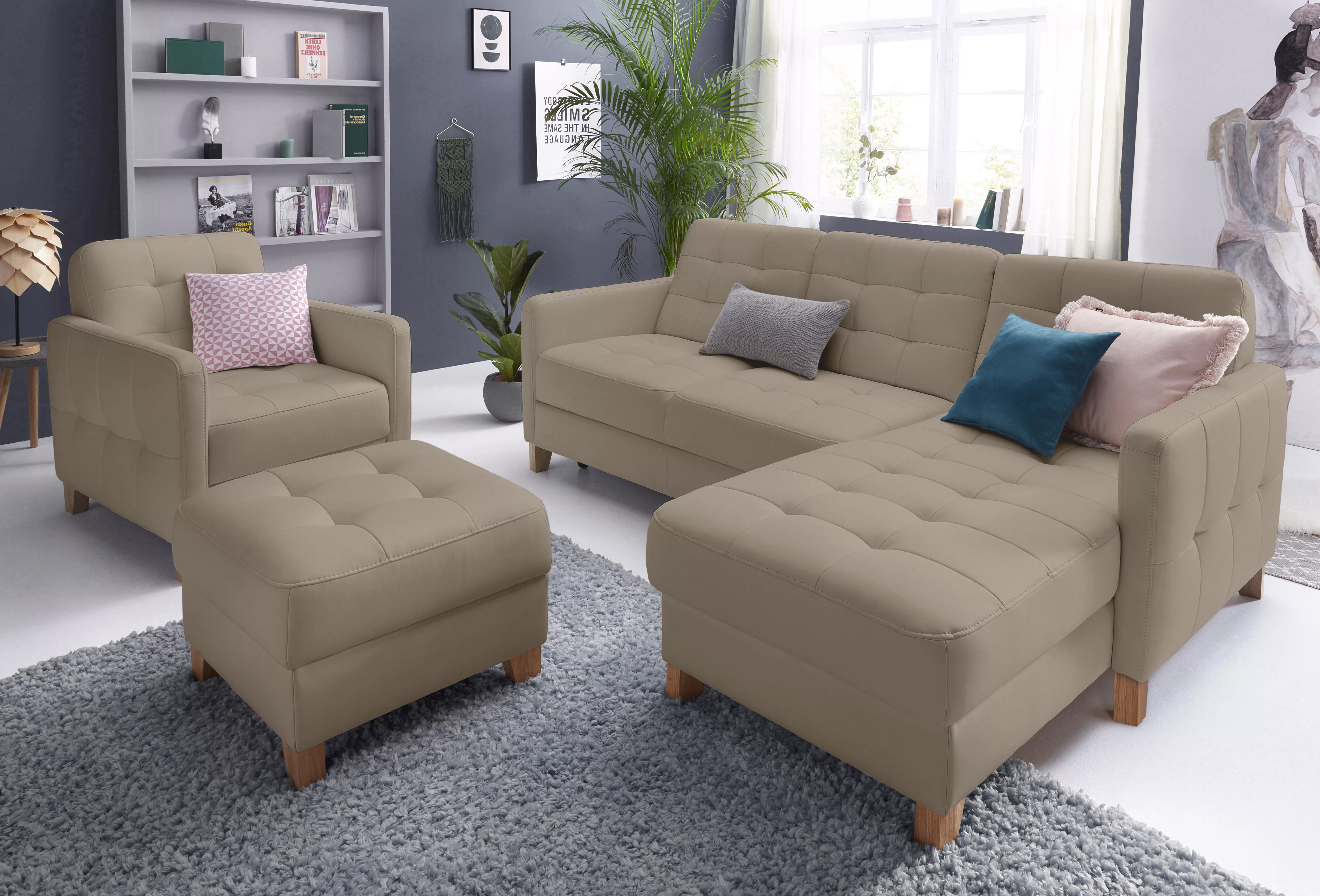 exxpo - sofa fashion Ecksofa »Elio, kompakt und komfortabel, bequem und zei günstig online kaufen