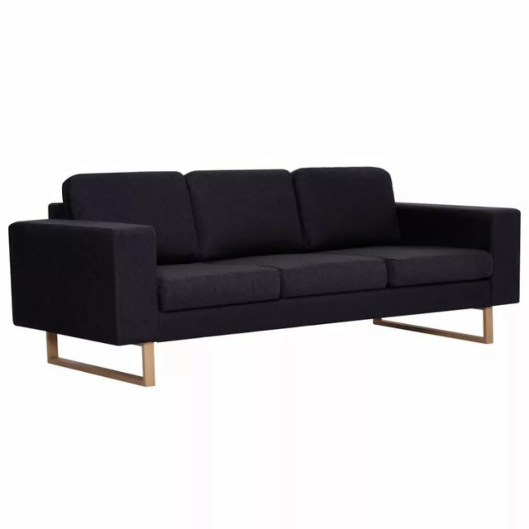 vidaXL Sofa 3-Sitzer-Sofa Stoff Schwarz Couch günstig online kaufen