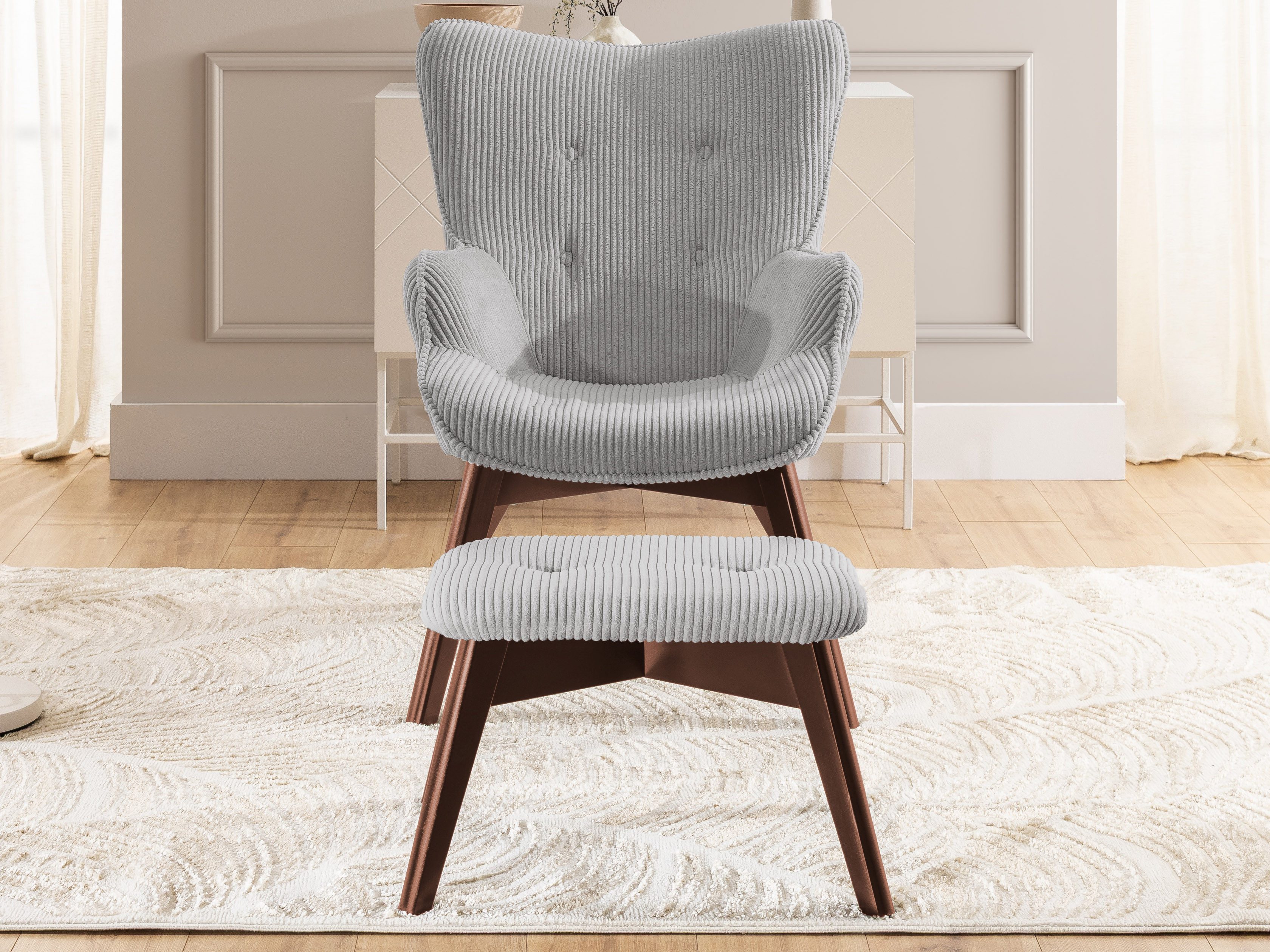 S-Style Möbel Loungesessel mit Fußhocker Lenari günstig online kaufen