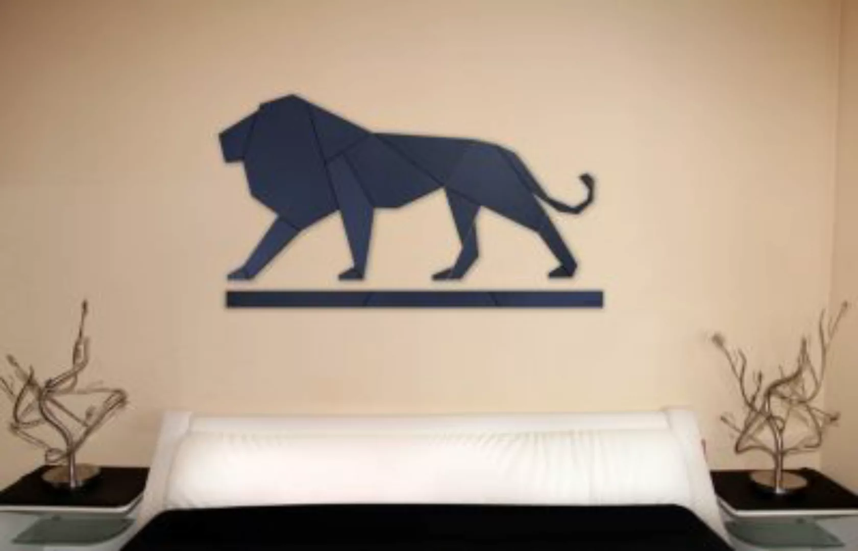 SIBAL Design.Home "Wanddekor Low Poly Silhouette ""Löwe""" schwarz günstig online kaufen