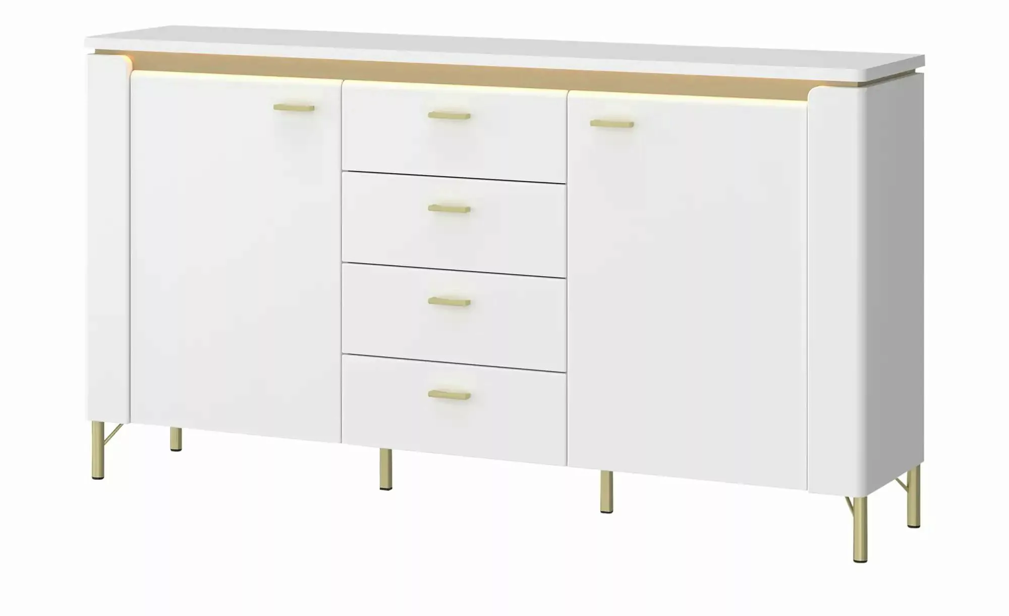 Sideboard mit Softclose Losini ¦ weiß ¦ Maße (cm): B: 155,3 H: 87,3 T: 40.0 günstig online kaufen