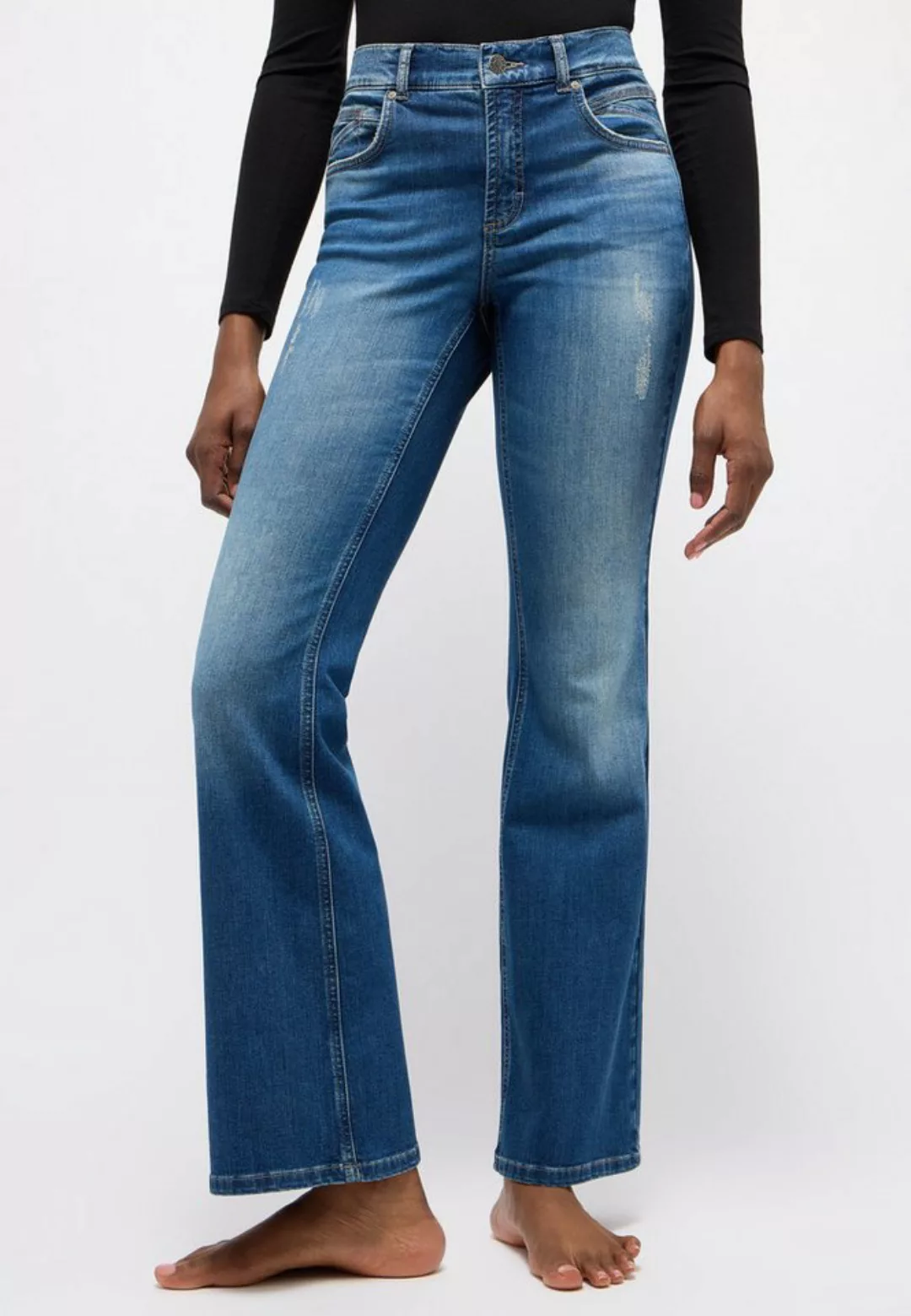 ANGELS Bootcut-Jeans Jeans Leni Flared mit weitem Bootcut günstig online kaufen